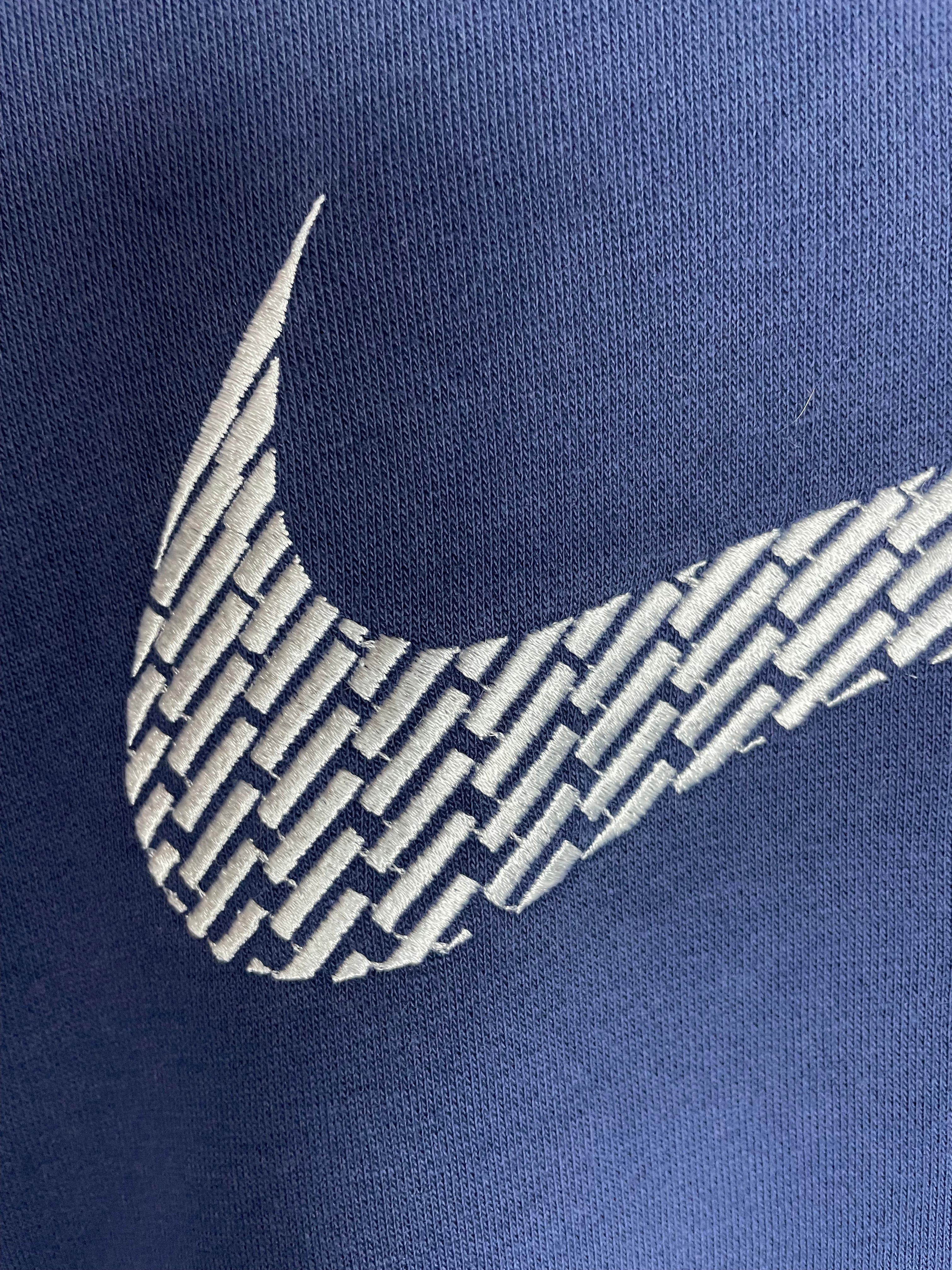 Nike Vintage Hoodie bestickt Blau Größe L
