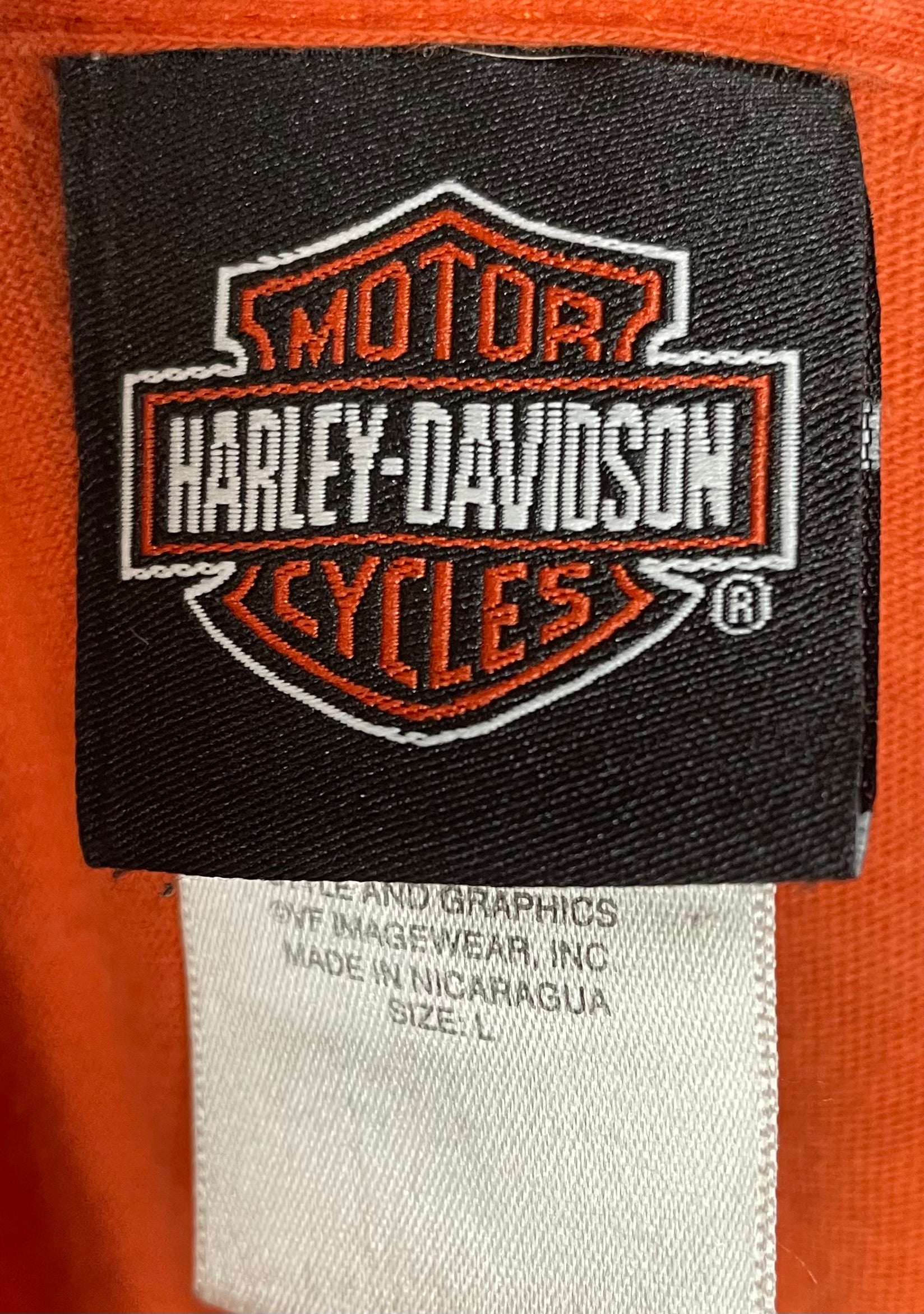 Harley Davidson Vintage Longsleeve Las Vegas Orange Größe L
