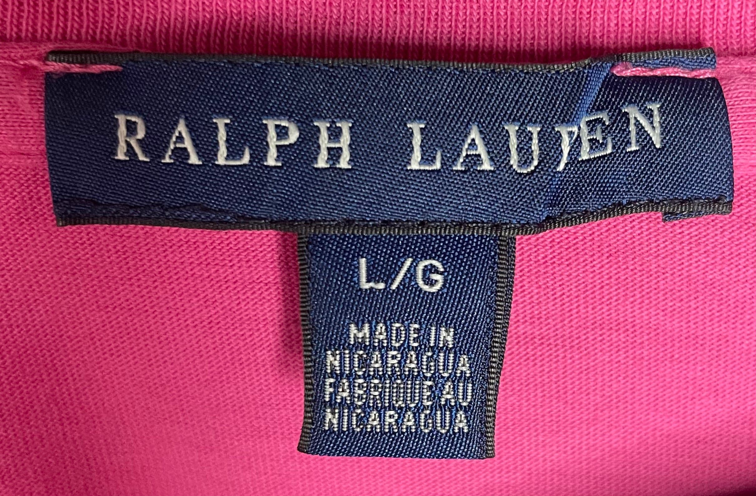 Ralph Lauren Crop Top Pink Größe L Damen