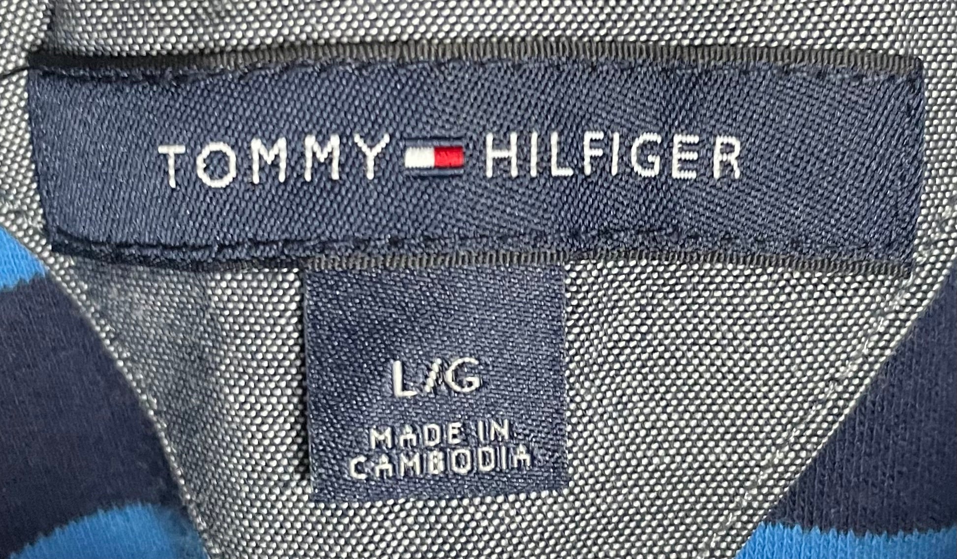 Tommy Hilfiger Poloshirt Blau gestreift Größe L