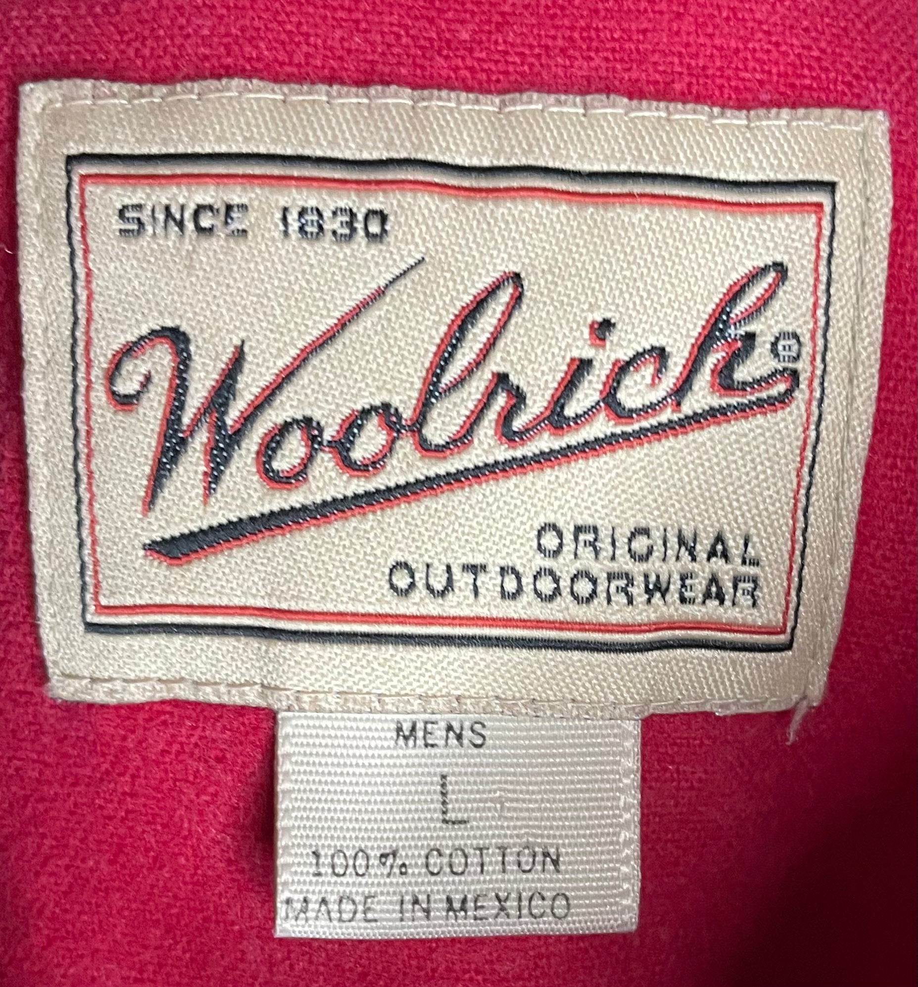 Woolrich Vintage Freizeit Hemd Rot Größe L