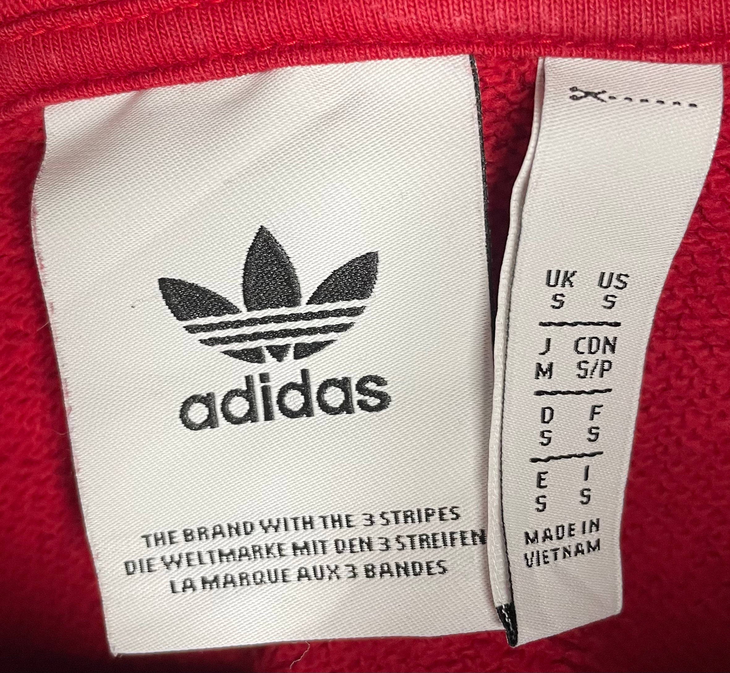 Adidas Vintage Hoodie Rot Größe S