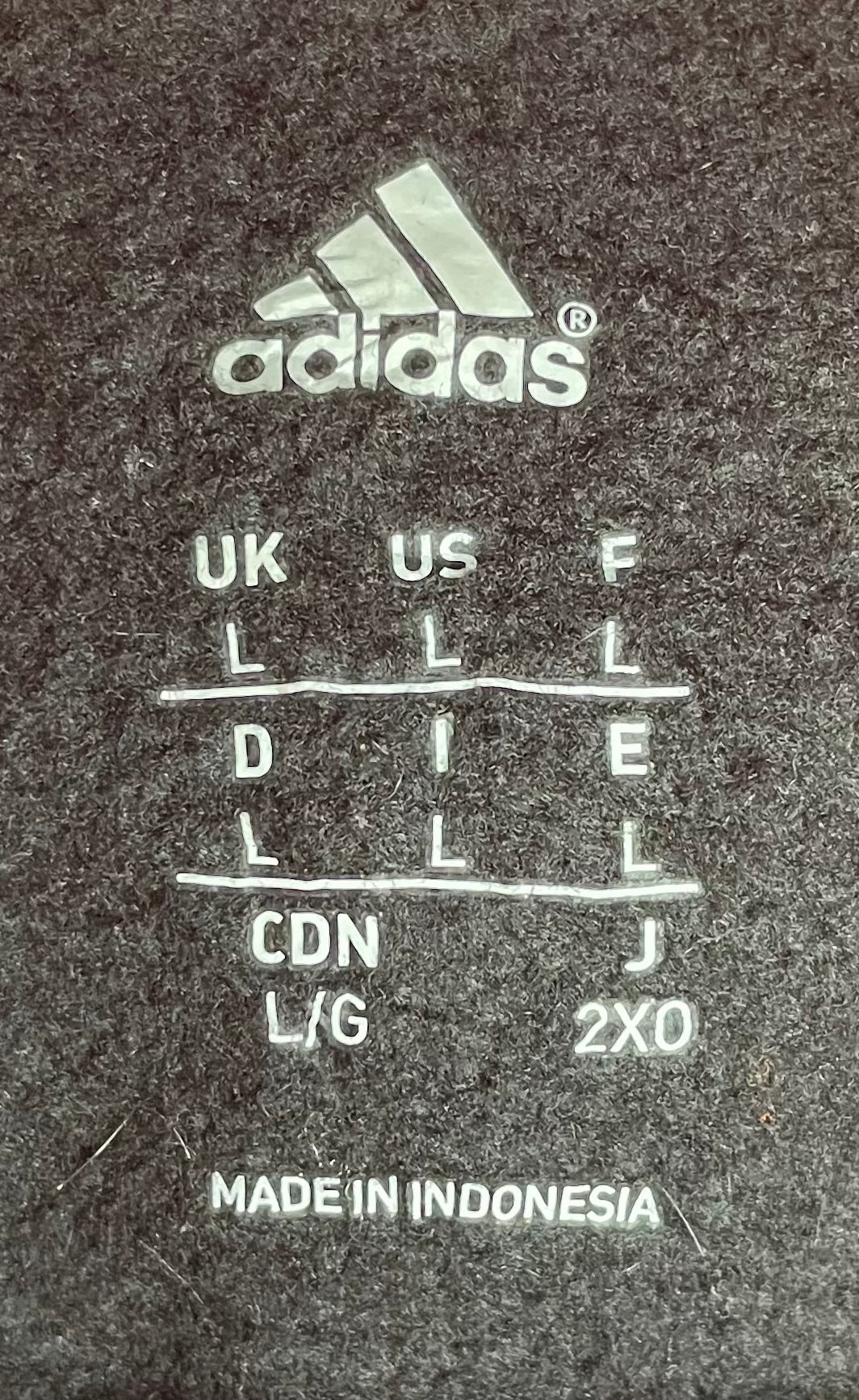 Adidas Vintage Hoodie bestickt Schwarz Größe L