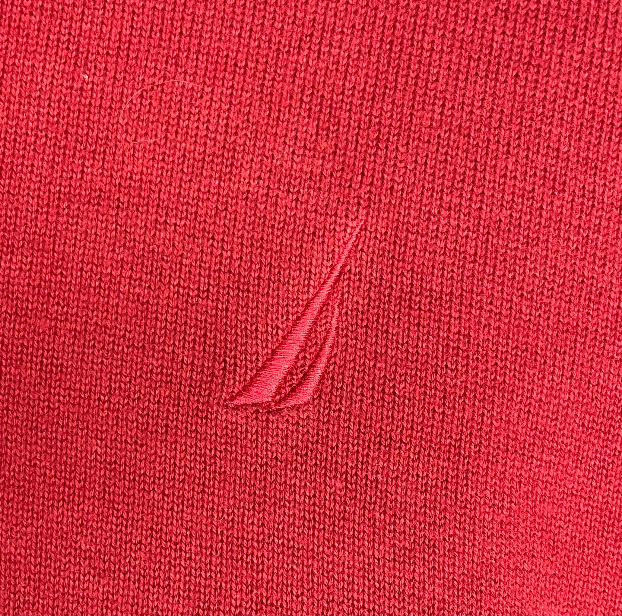 Nautica Vintage Q-Zip Pullover Rot Größe XL