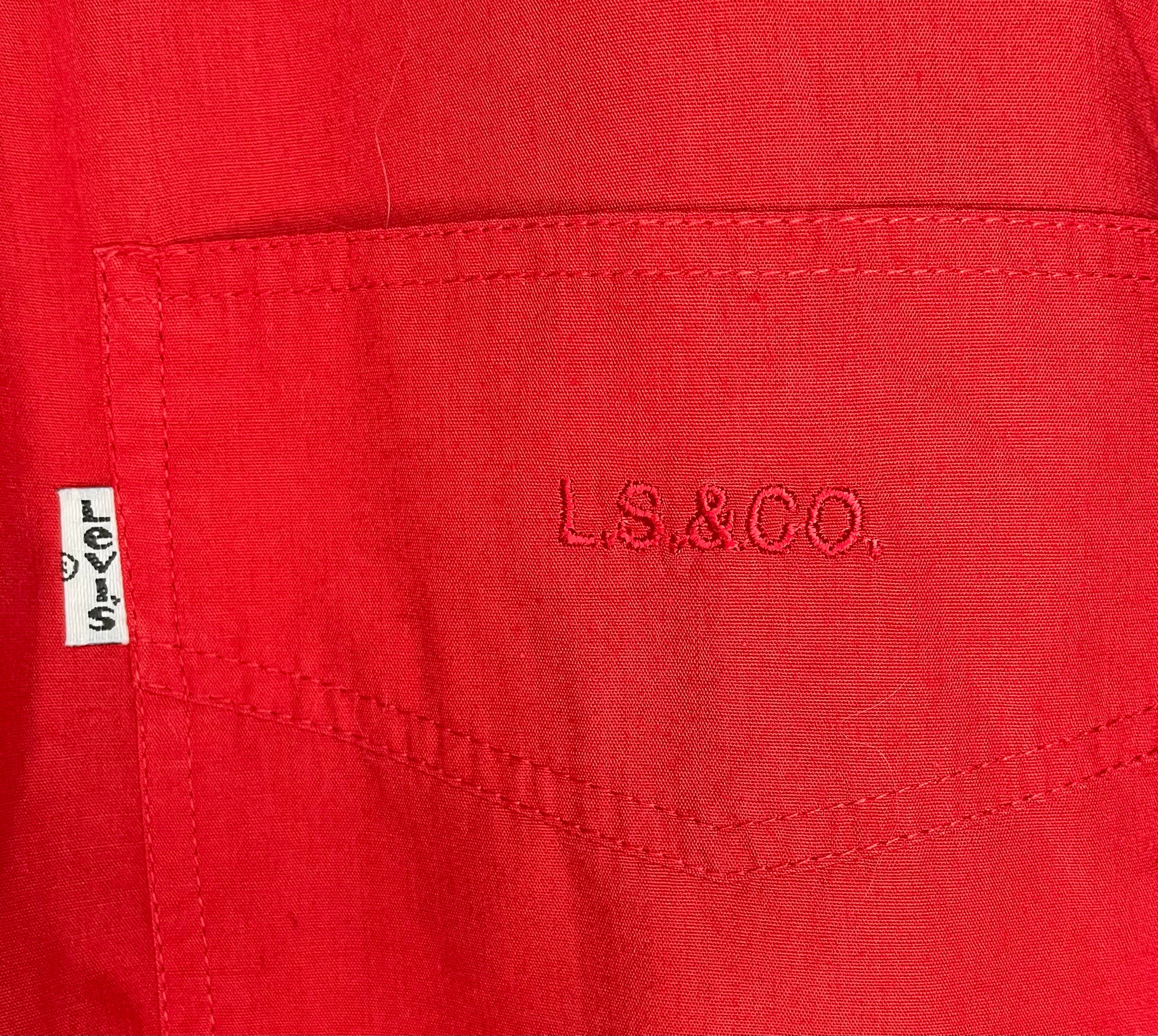 Levi`s Vintage kurzarm Hemd Rot Größe XL