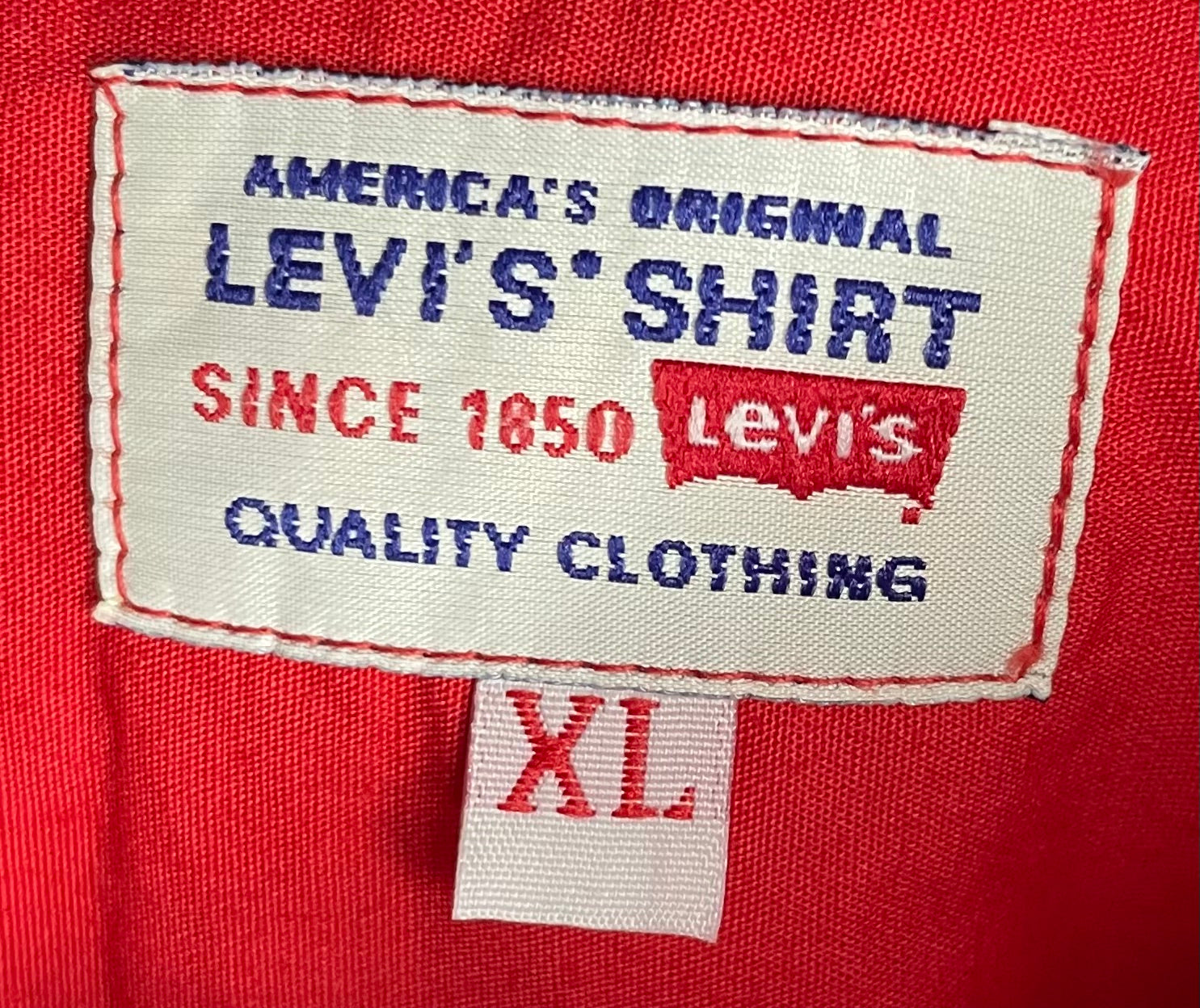 Levi`s Vintage kurzarm Hemd Rot Größe XL