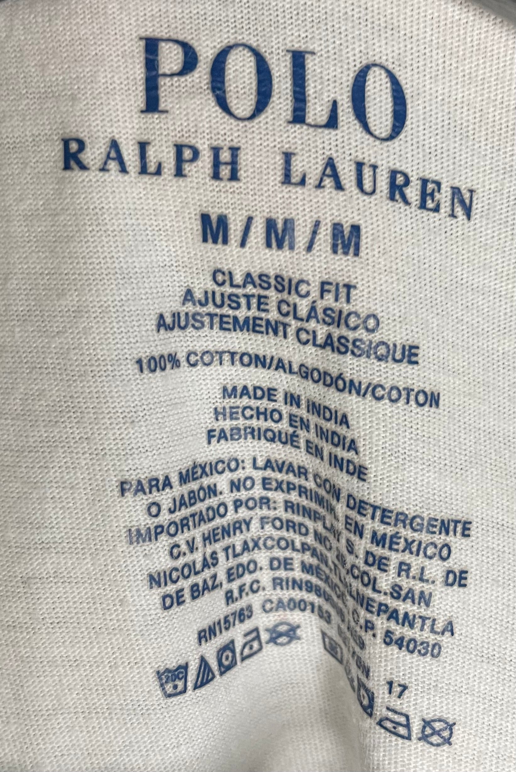 Ralph Lauren Basic T-Shirt Weiß Größe M