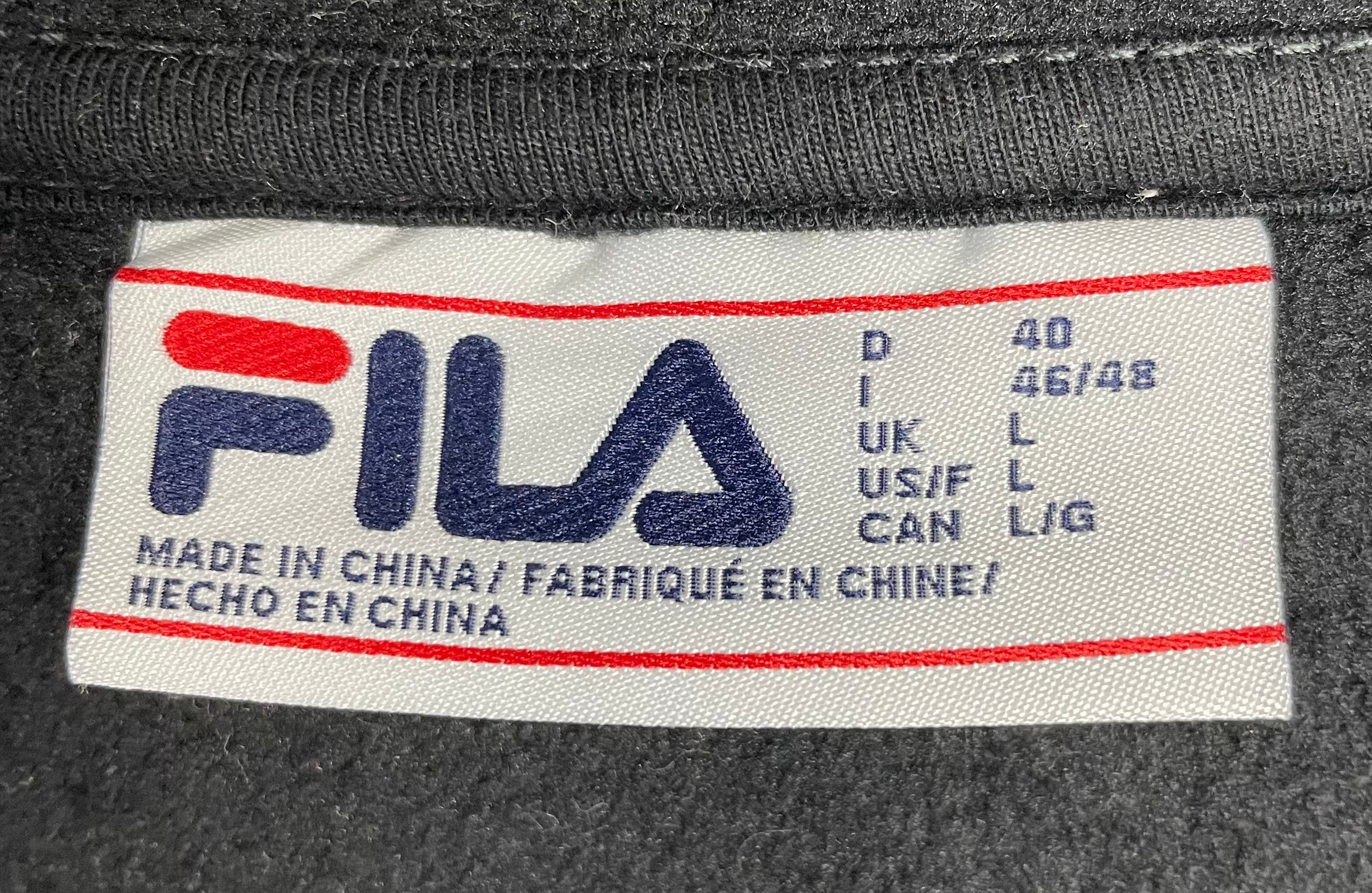 FILA Q-Zip Fleece Sweater Schwarz Damen Größe L