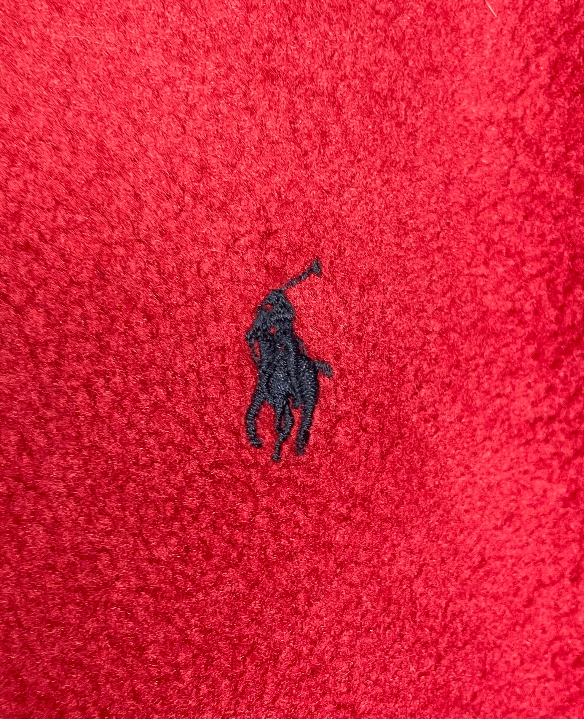 Ralph Lauren Vintage Fleece Jacke Rot Größe XL