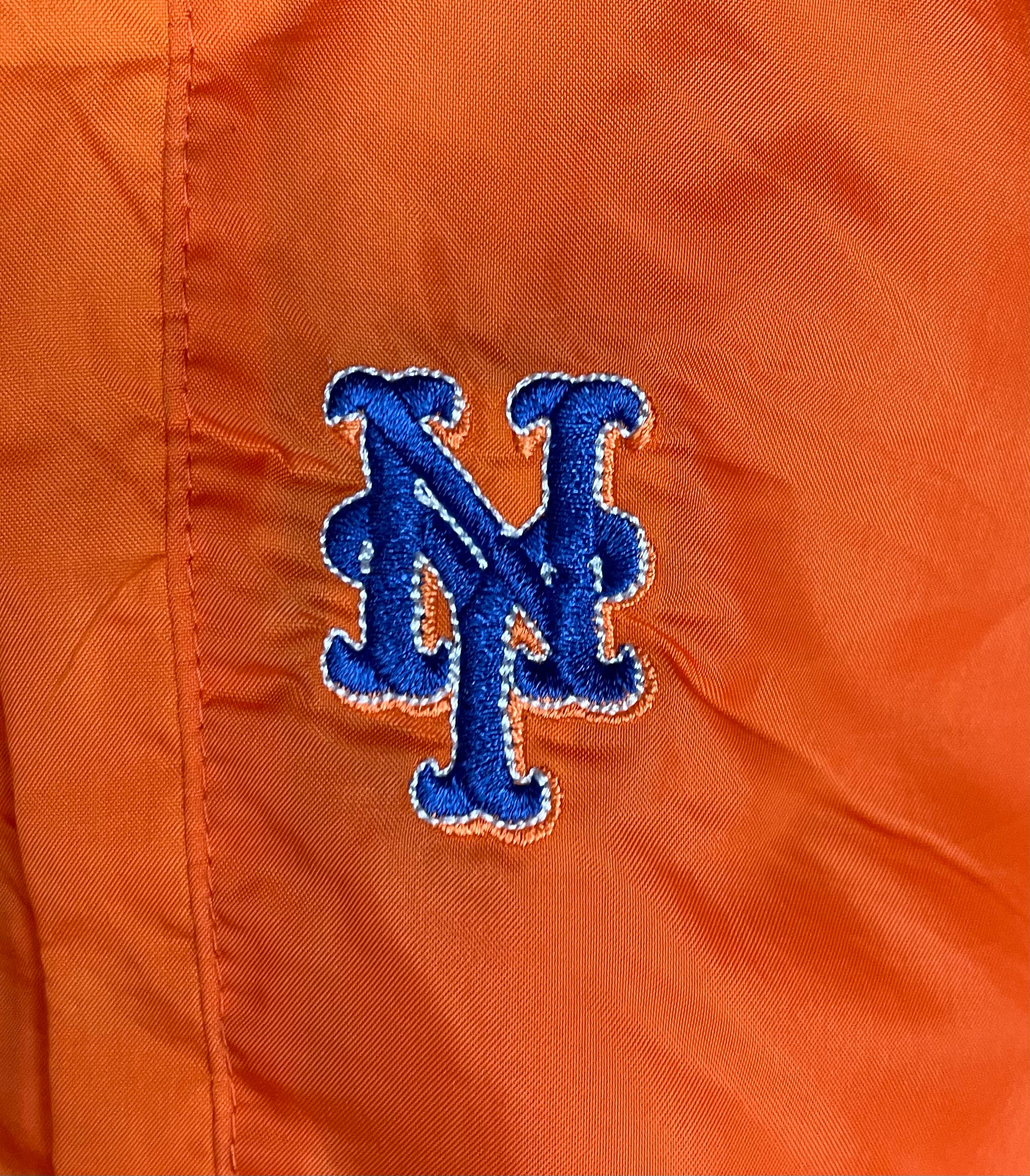 LEE MLB Vintage Fleece Jacke New York Mets Orange/Schwarz Größe XL