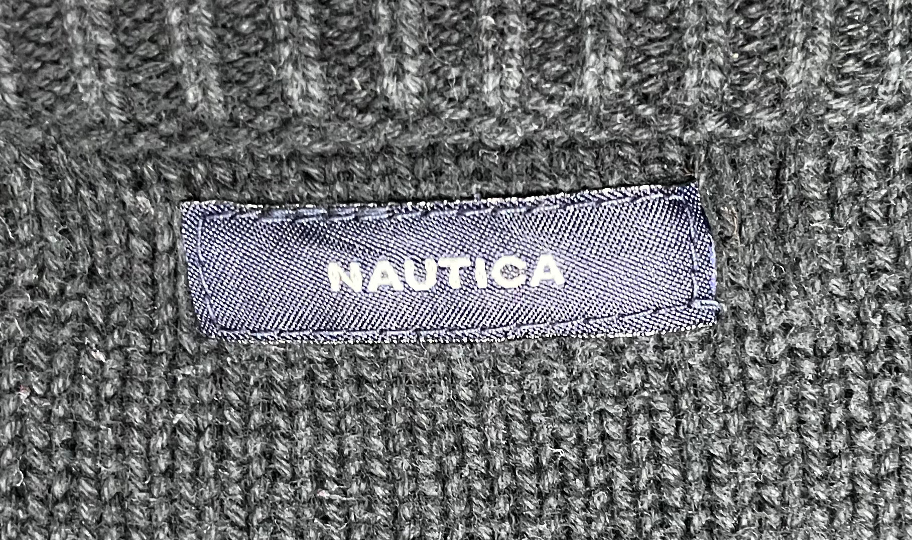 Nautica Vintage Knit Pullover Schwarz Größe XL