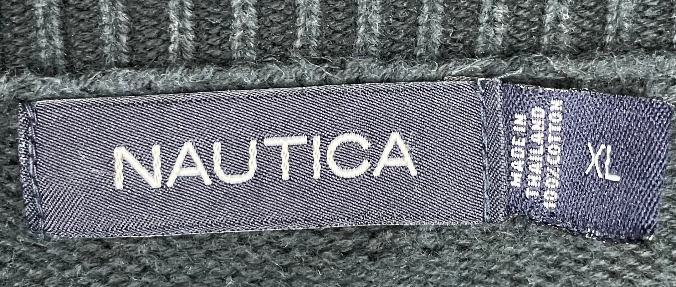 Nautica Vintage Knit Pullover Schwarz Größe XL