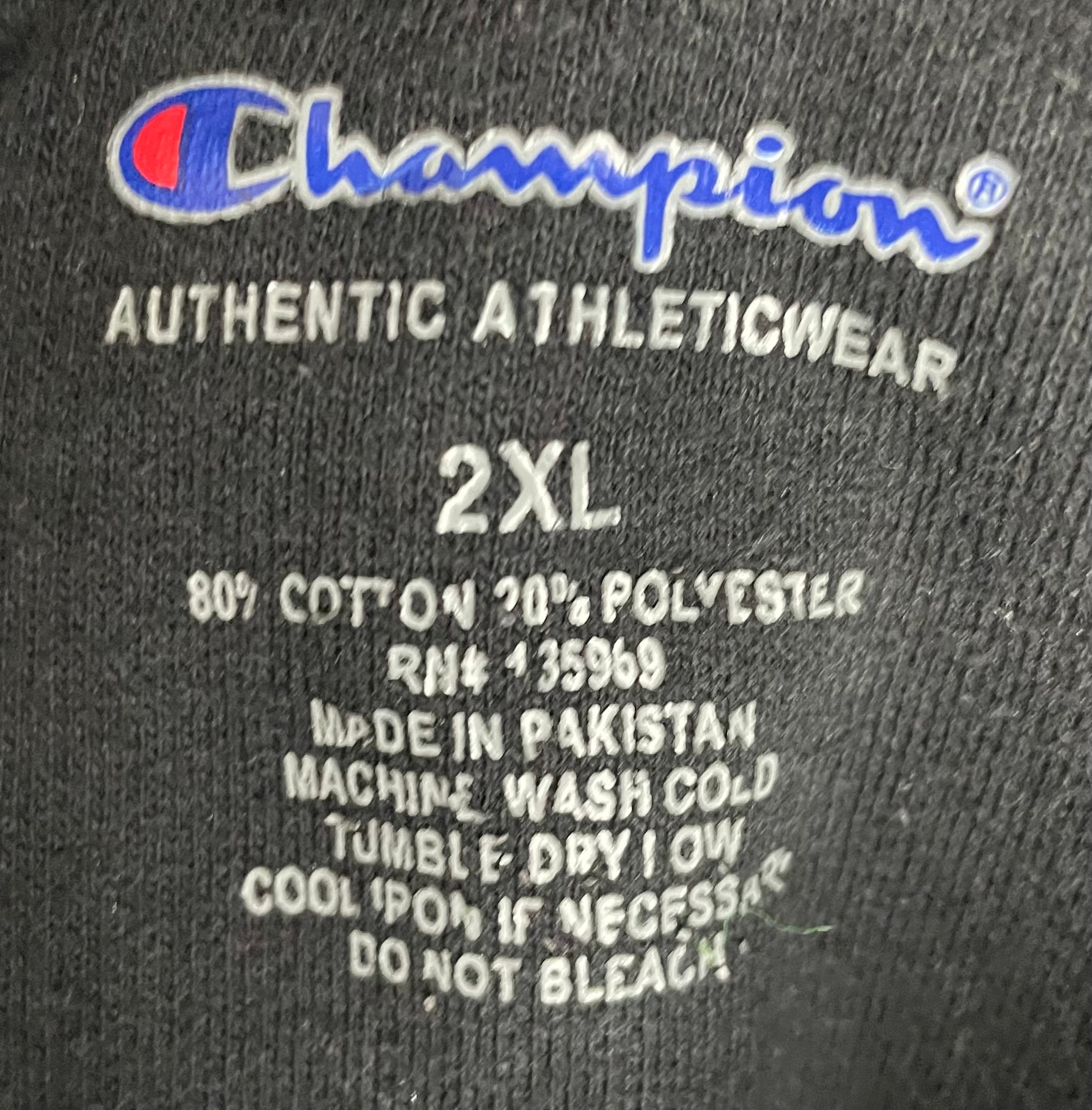 Champion Vintage Hoodie Schwarz Größe XXL Damen