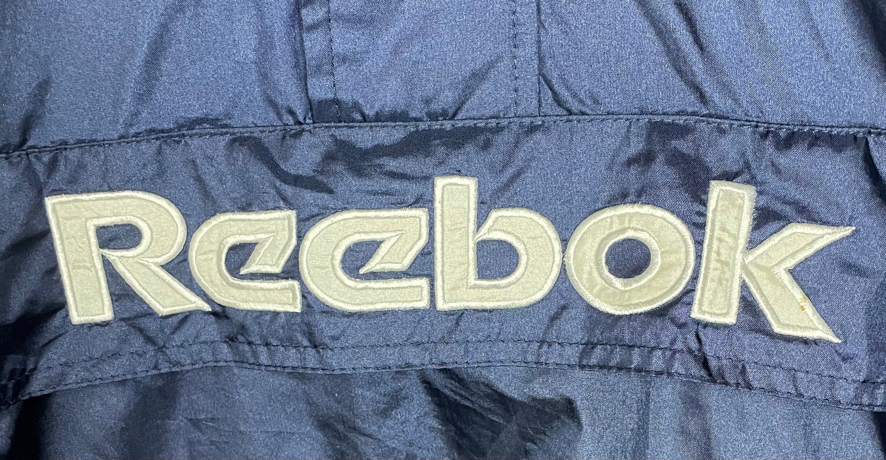 Reebok Vintage Windbreaker Blau/Weiß Größe M