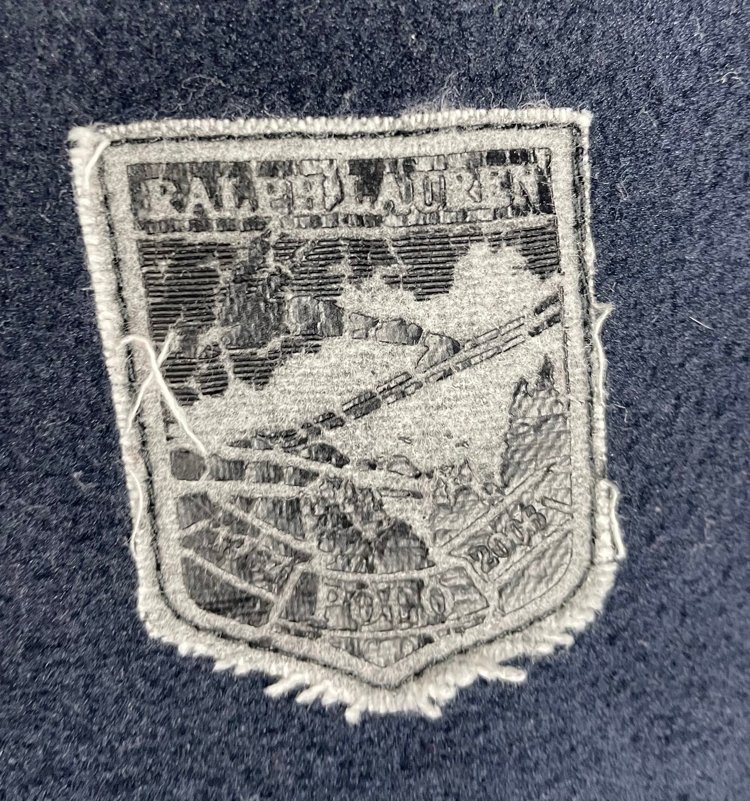 Ralph Lauren Vintage Q-Zip Fleece Pullover Blau Größe L