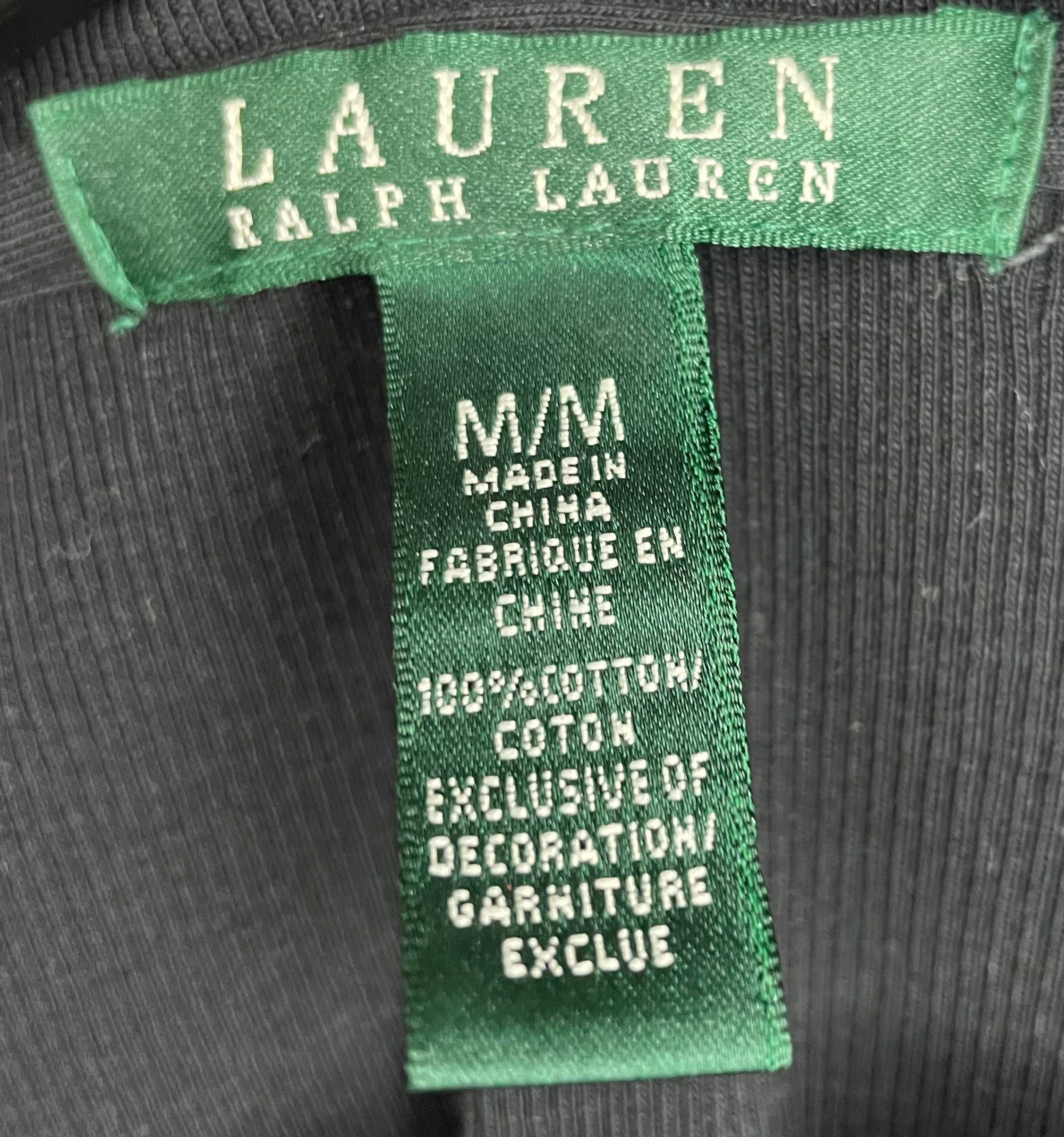 Ralph Lauren Vintage Longsleeve Schwarz Größe M Damen
