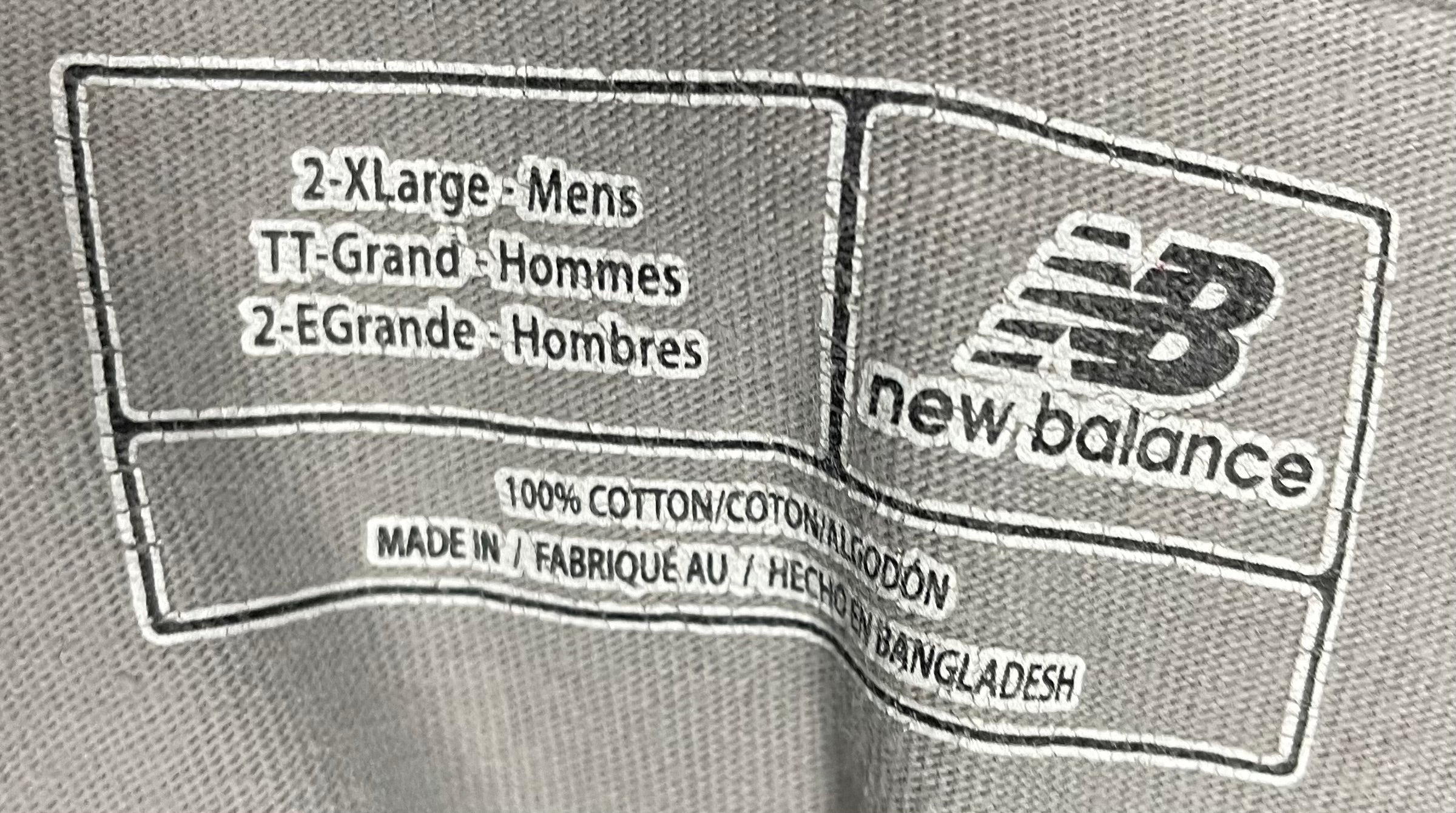 New Balance T-Shirt Grau Größe XXL