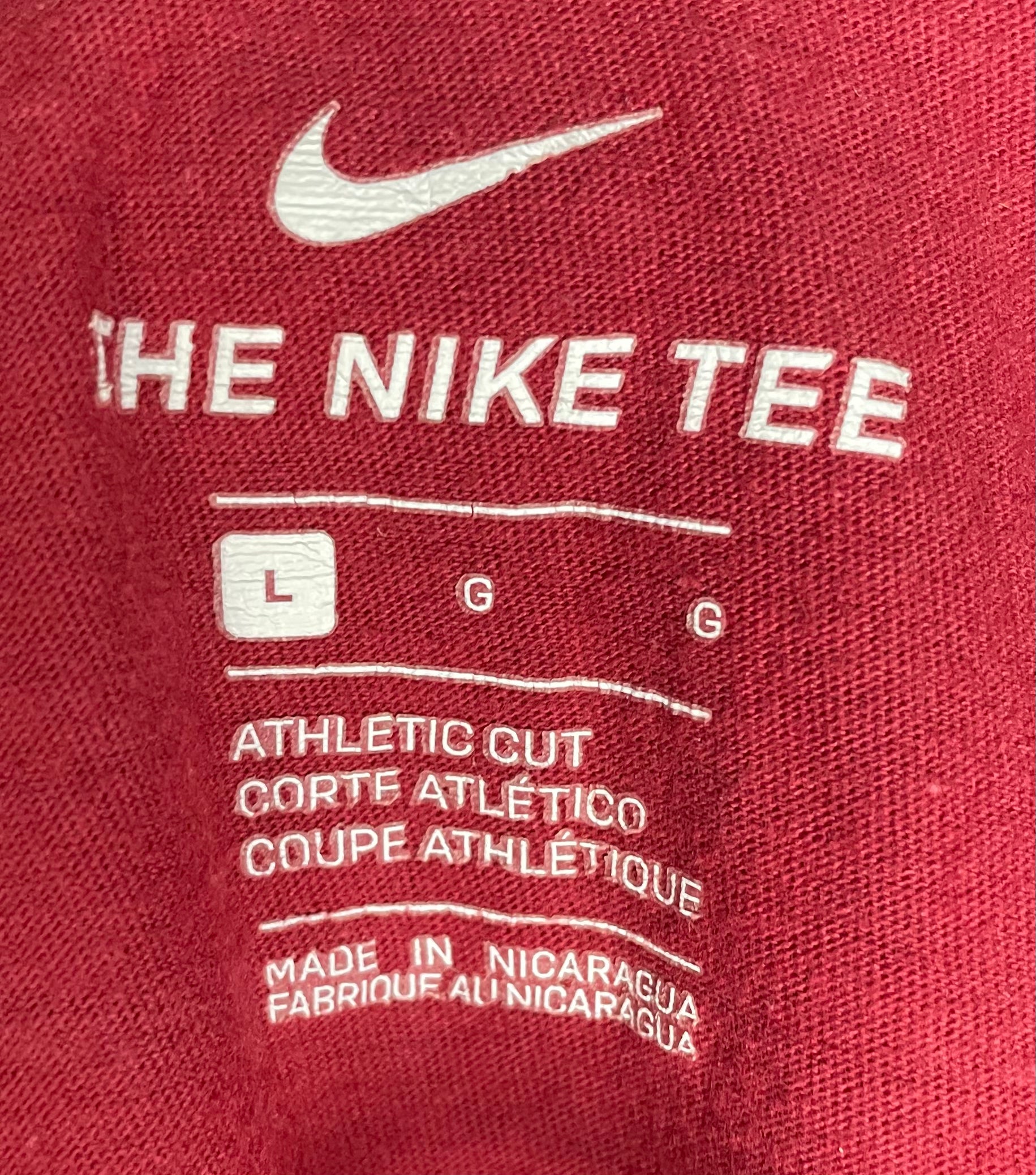 Nike T-Shirt Weinrot Größe L