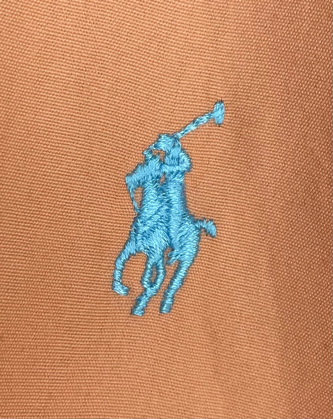 Ralph Lauren Vintage kurzarm Hemd Aprikot Größe L