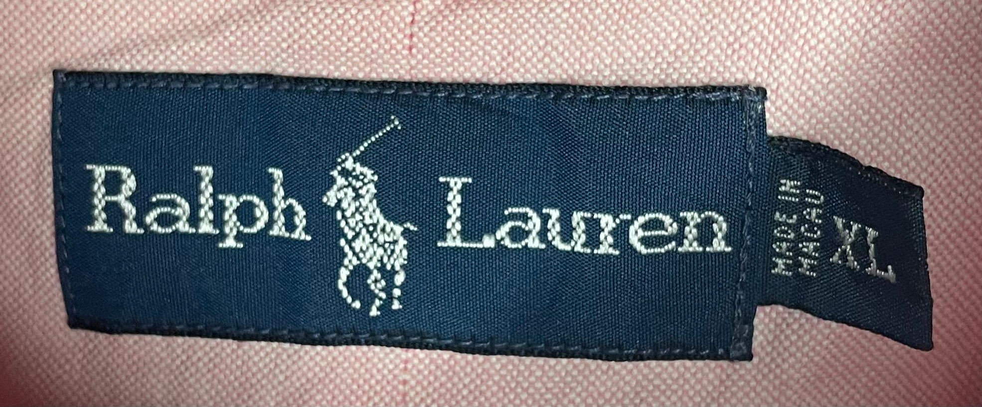 Ralph Lauren Vintage Patchwork Hemd Rosa Größe XL
