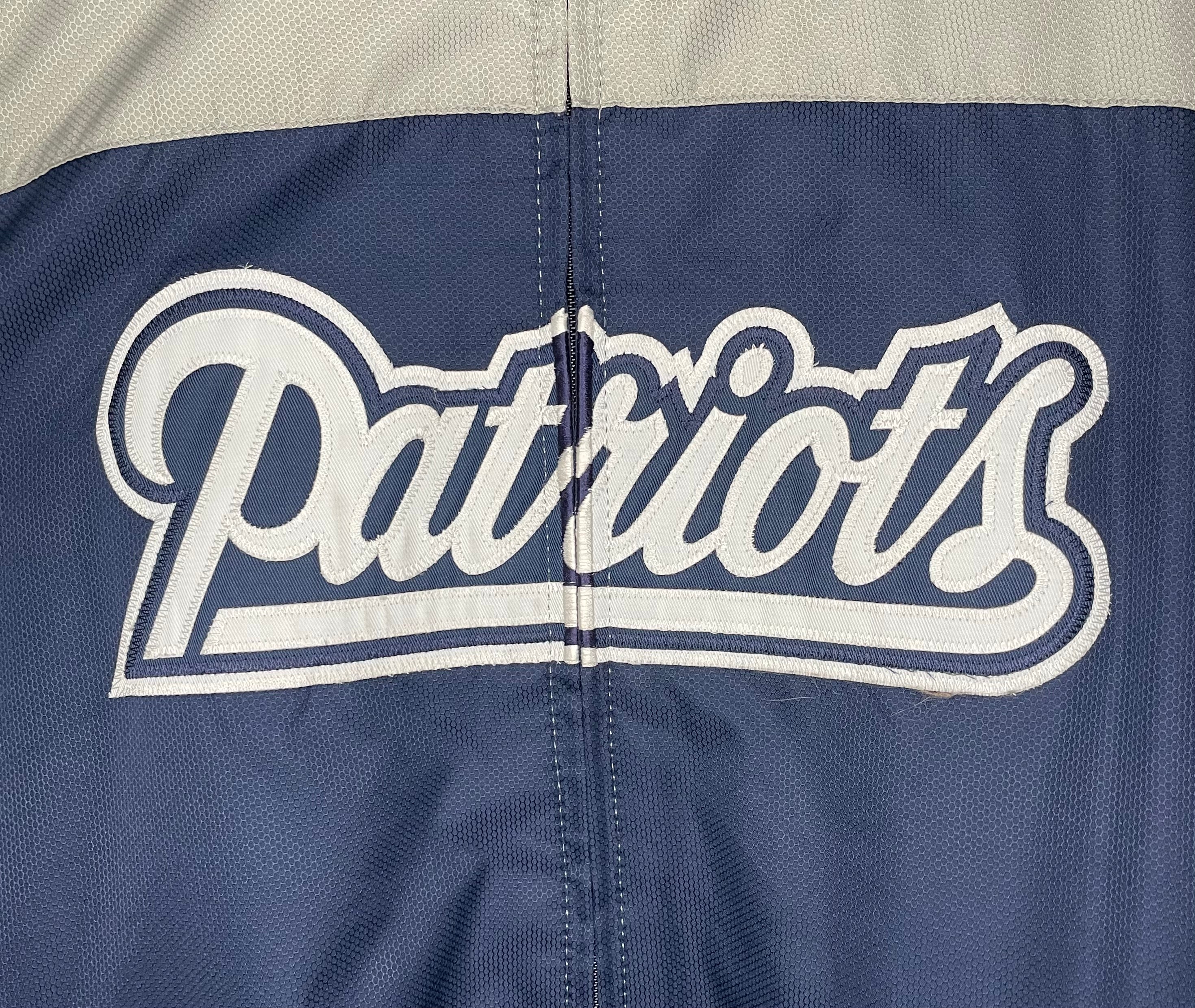 NFL Trainingsjacke New England Patriots Blau/Grau Größe XL