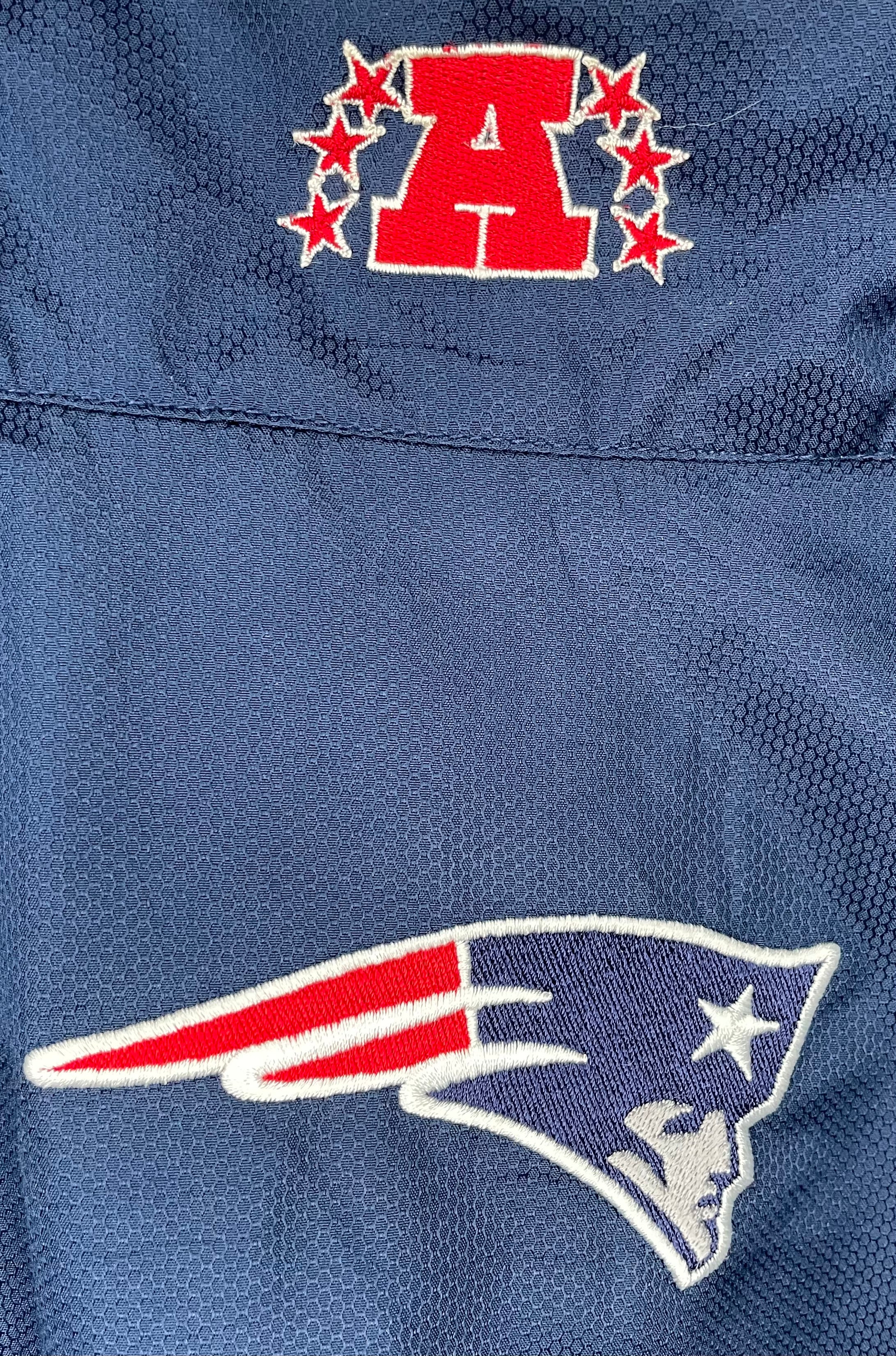 NFL Trainingsjacke New England Patriots Blau/Grau Größe XL