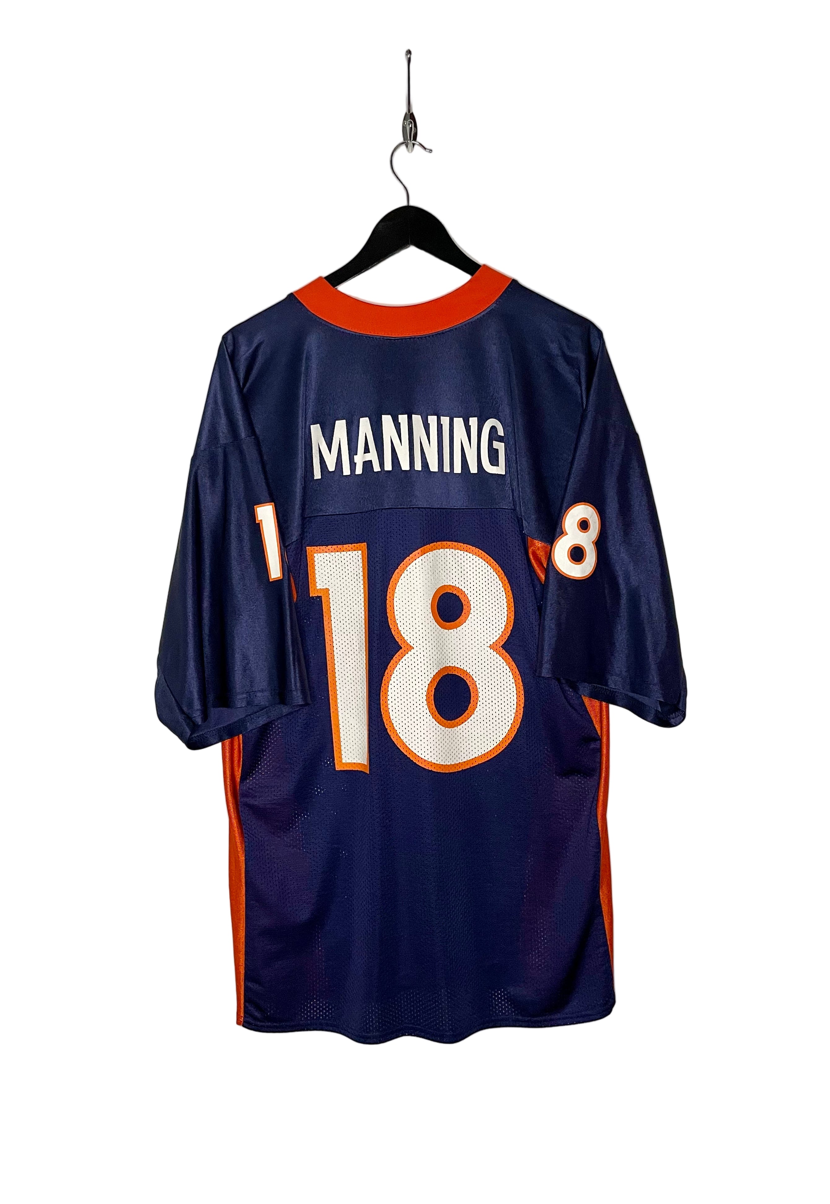 Reebok NFL Jersey Denver Broncos #18 Payton Manning Blau/Orange Größe L