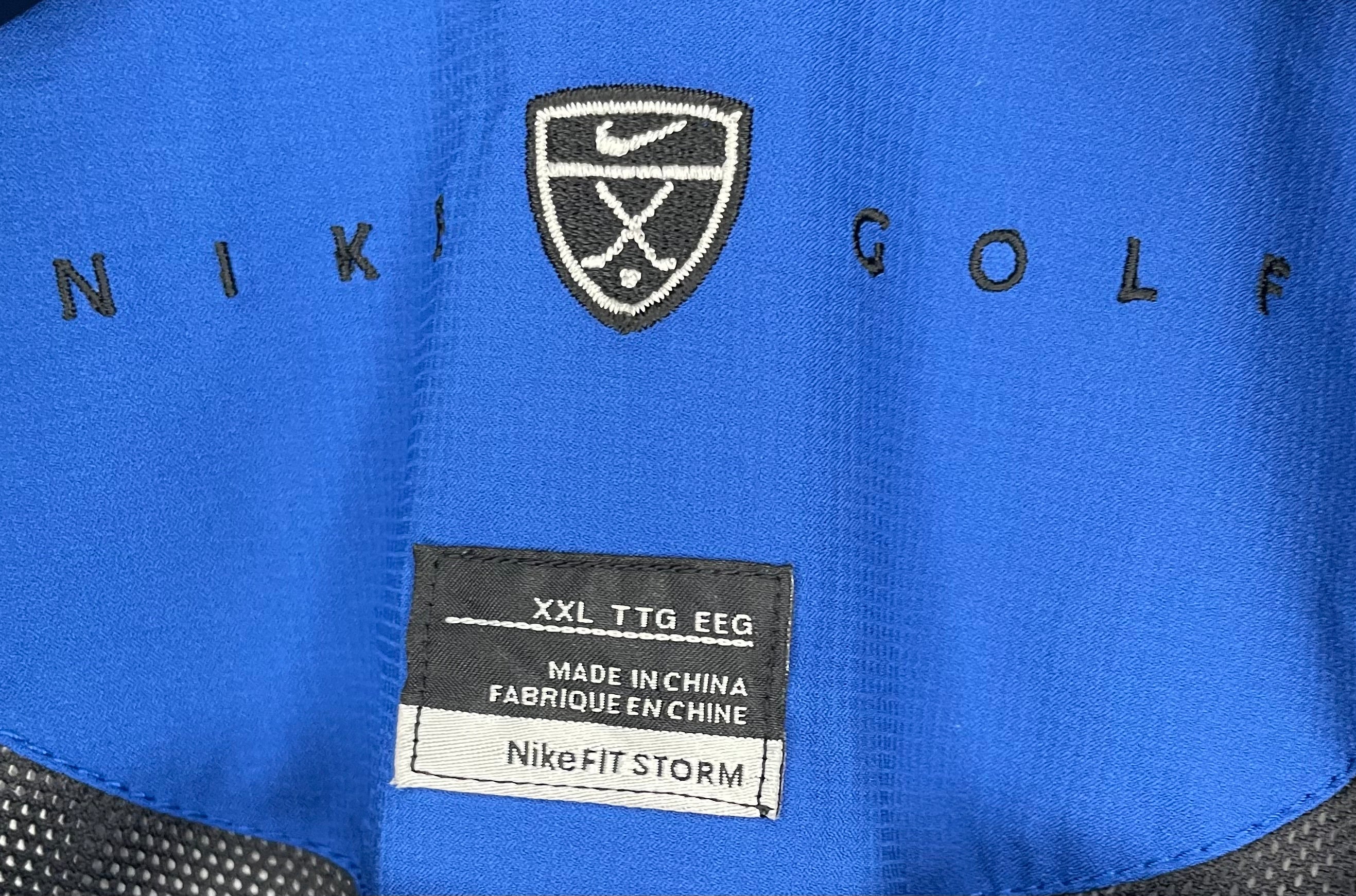 Nike Golf kurzarm Windbreaker Blau/Schwarz Größe XXL