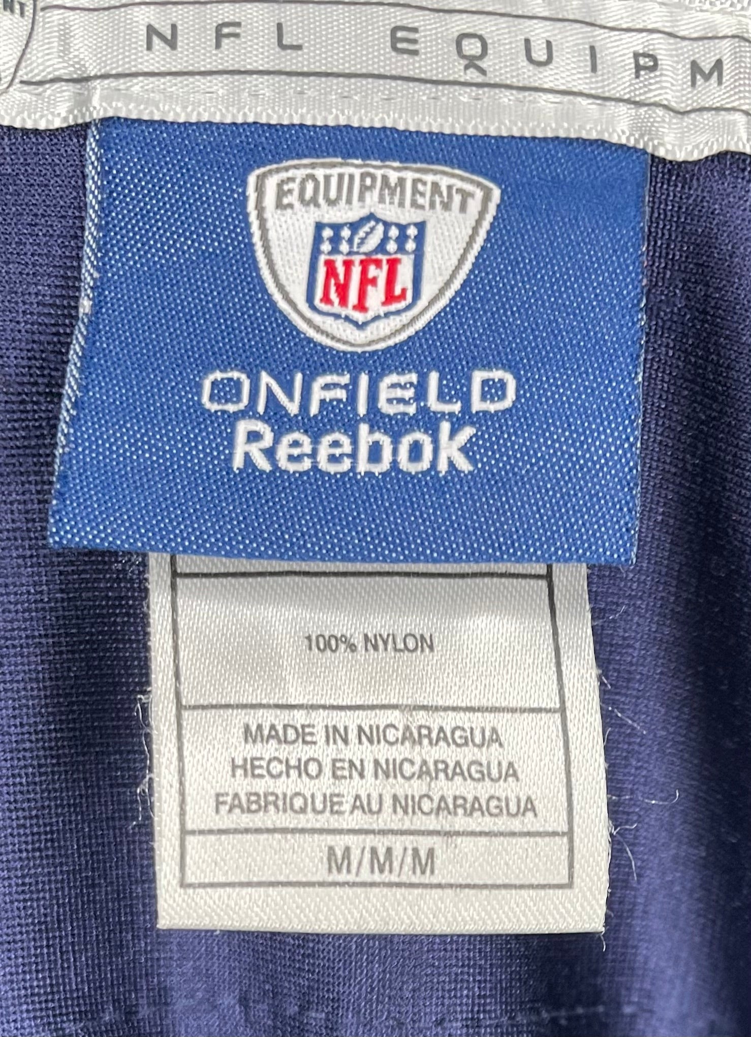 Reebok OnField New England Patriots Jersey #12 Tom Brady Blau Größe M