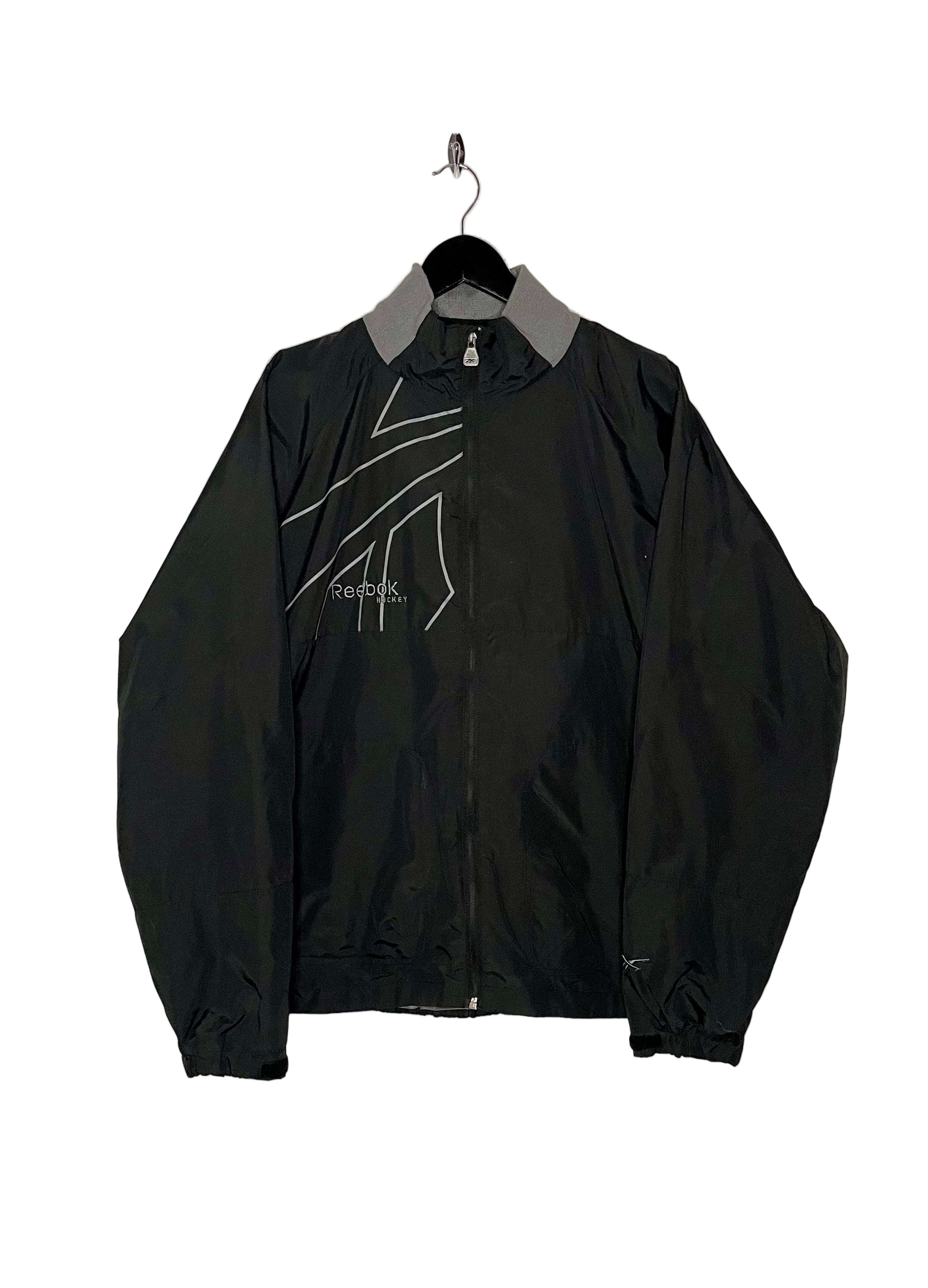 Reebok Hockey Vintage Trainingsjacke Schwarz Größe XL