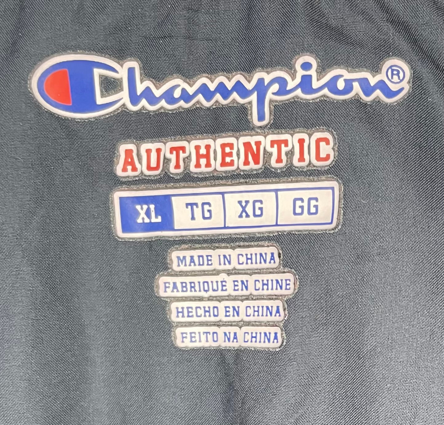 Champion Vintage Windbreaker Blau Größe XL