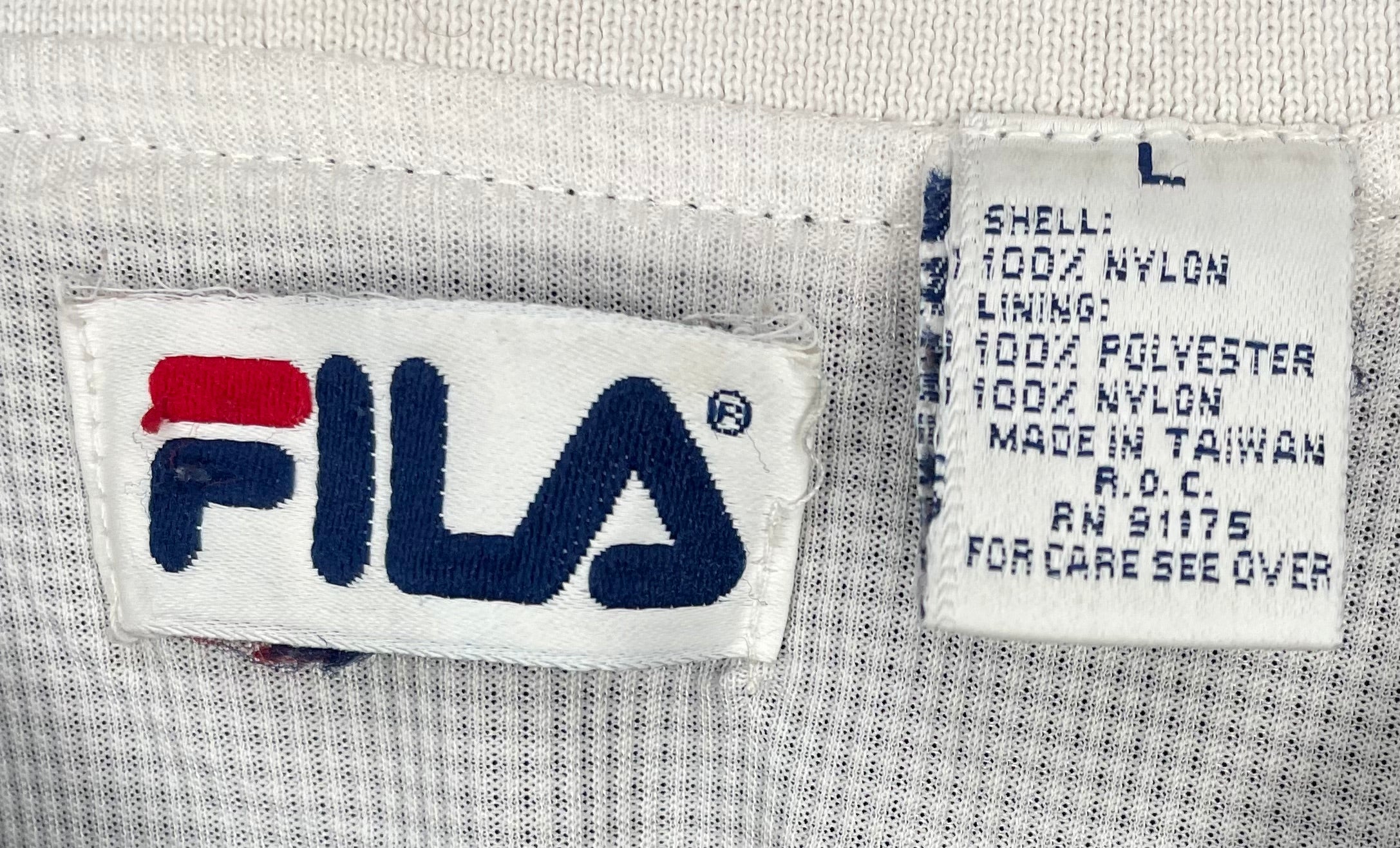 FILA Vintage Windbreaker Schwarz Größe L