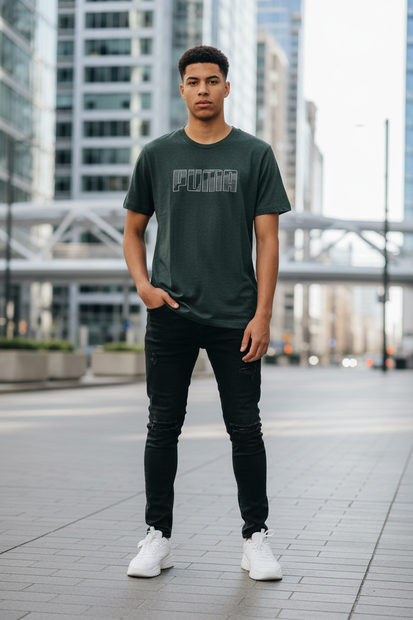 Puma T-Shirt Dunkelgrau Größe XXL