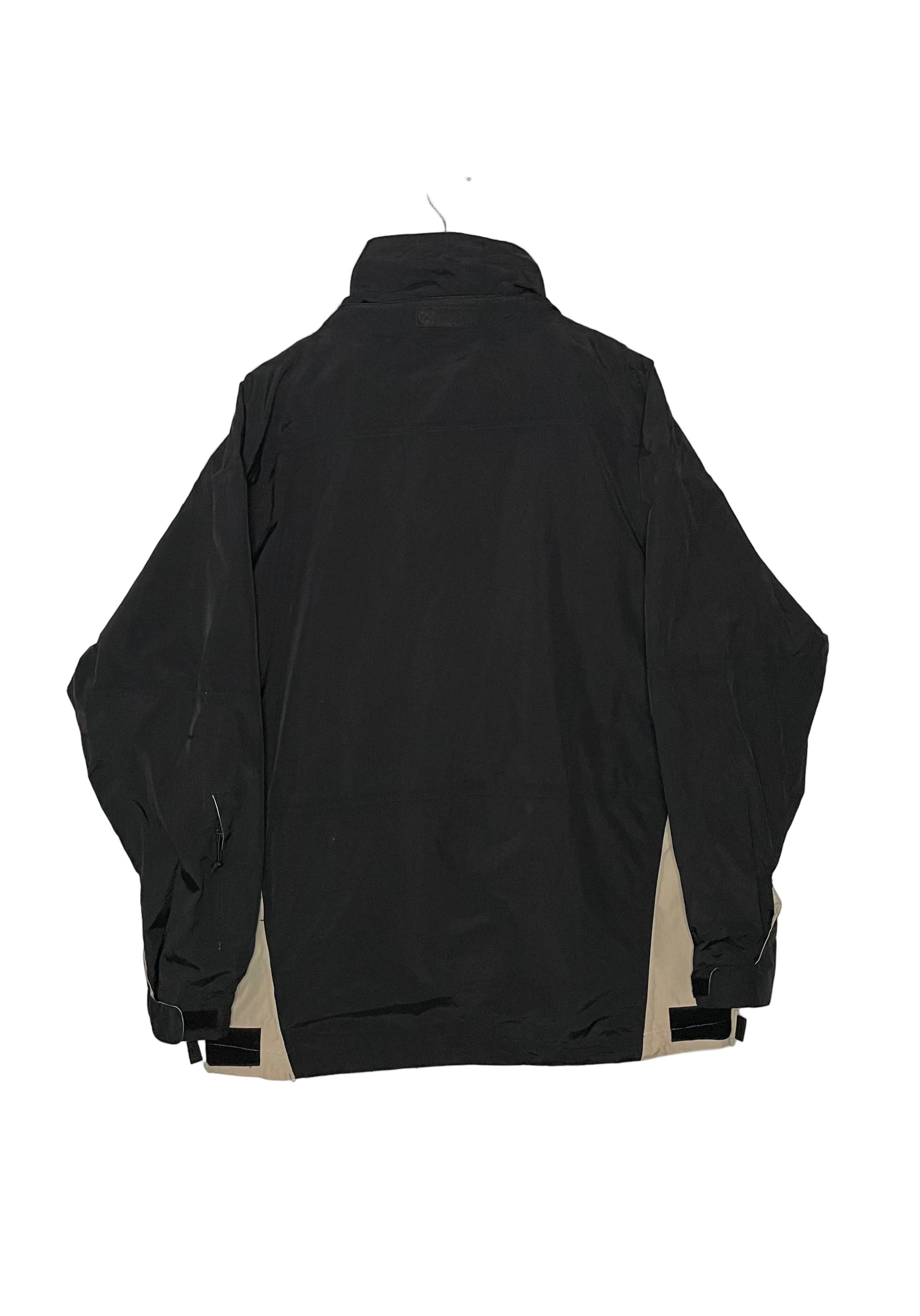 Kappa Vintage Skijacke Schwarz/Beige Größe L