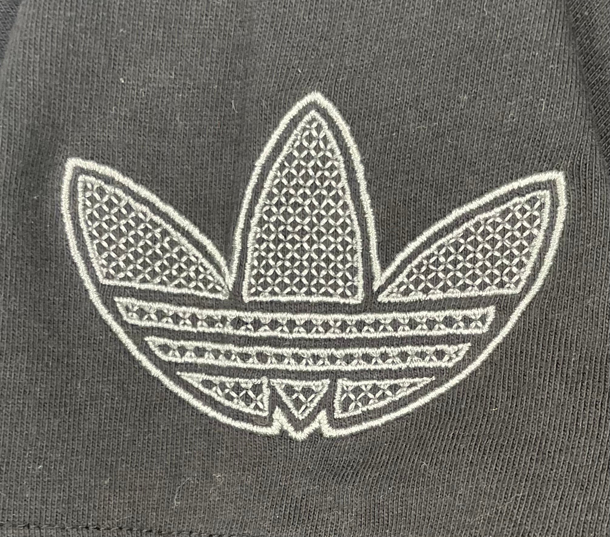 Adidas Vintage T-Shirt Logoprint Schwarz Größe M