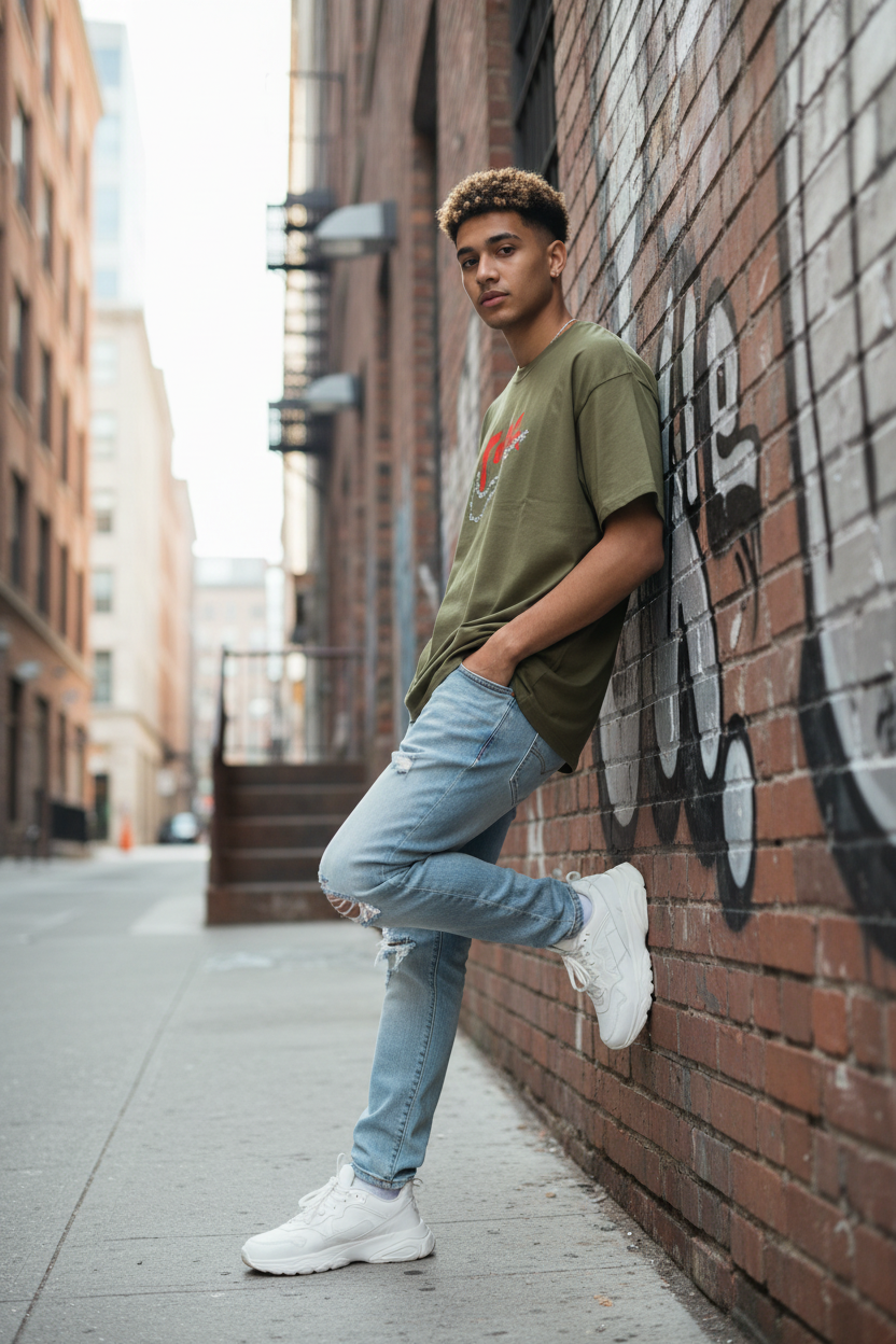 Nike T-Shirt Blood Sweat Baskatball Khaki Größe XXL