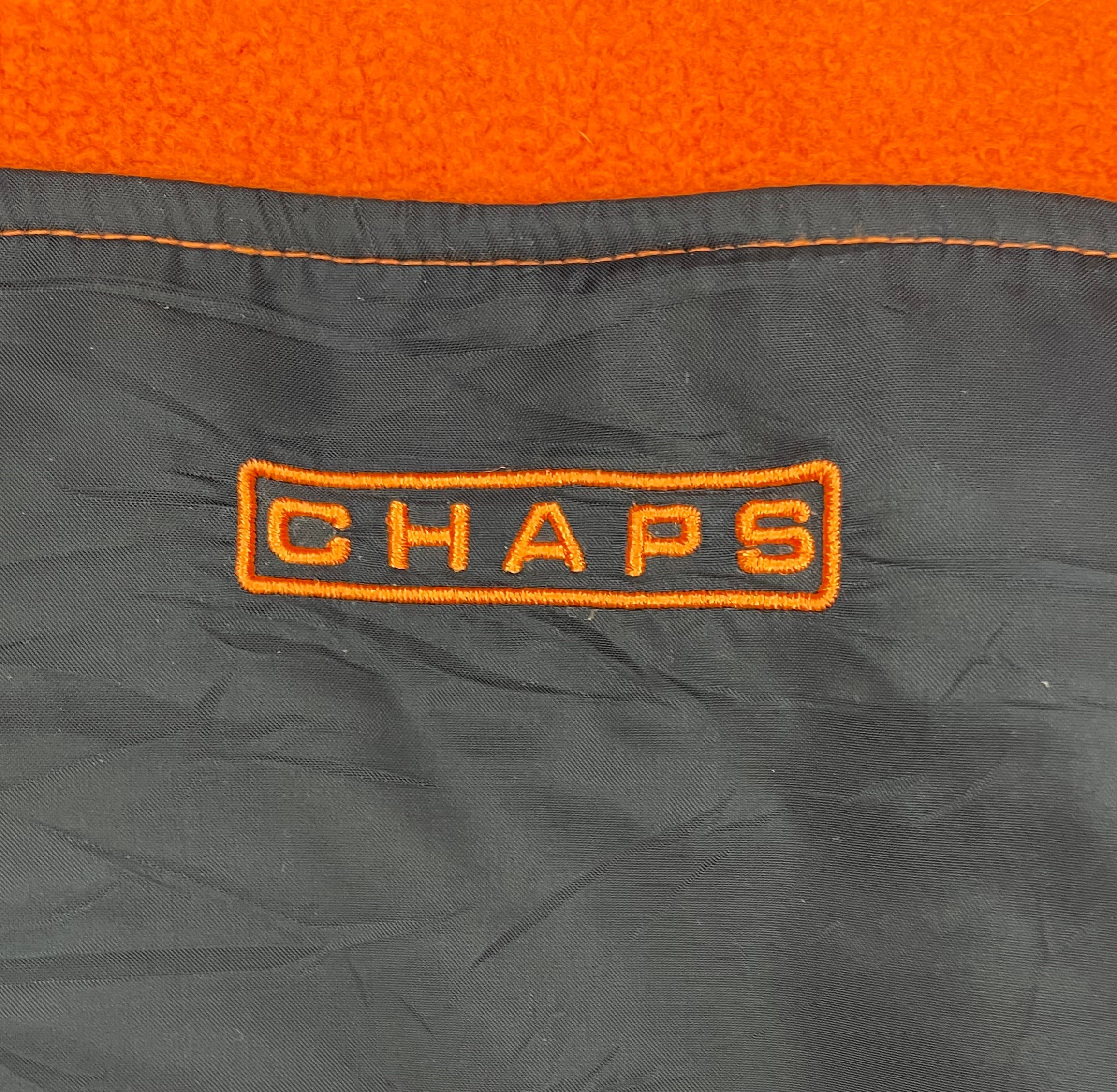 Chaps Vintage Fleece Jacke Orange Größe XL