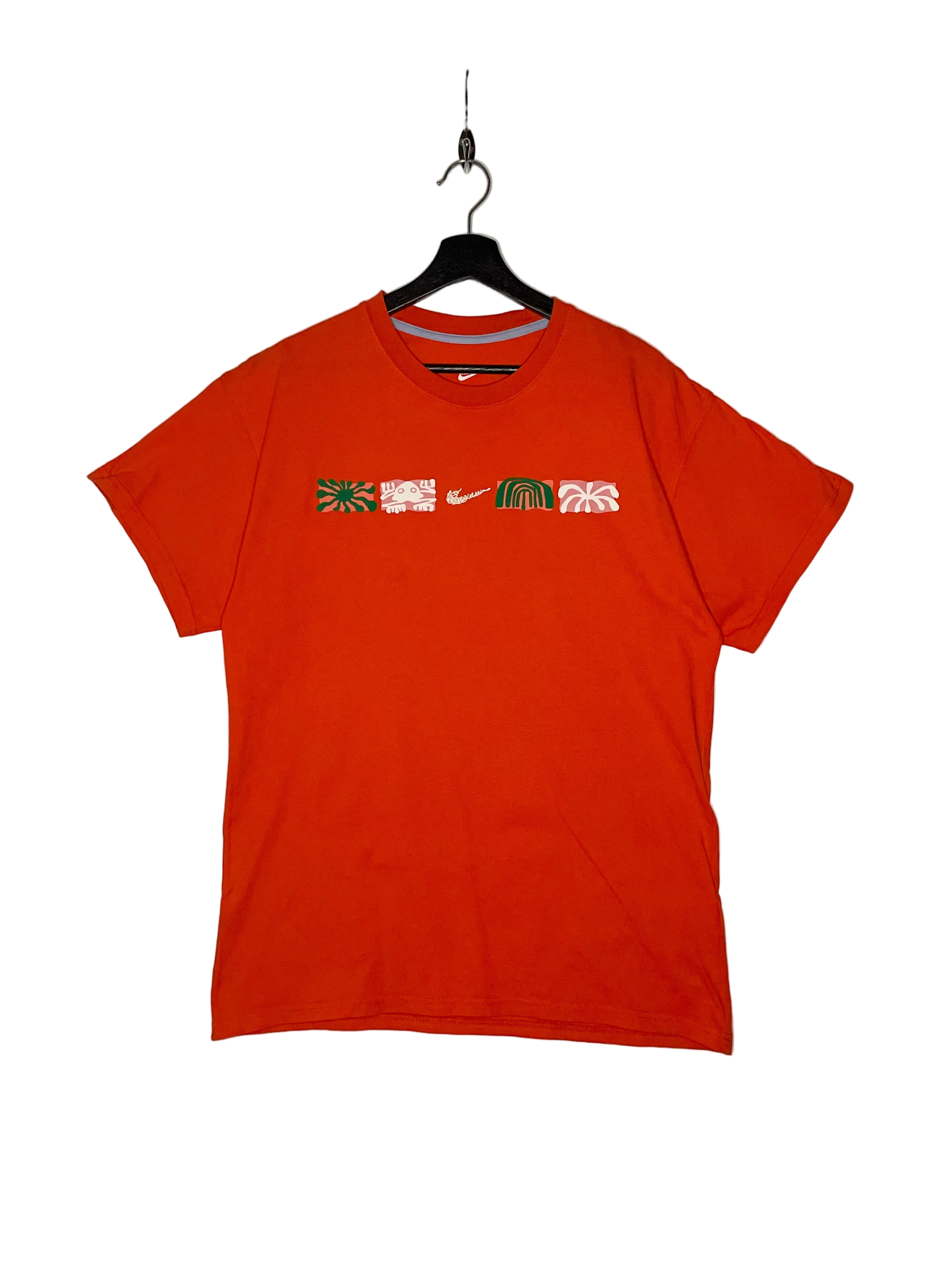 Nike T-Shirt Print Orange Größe M