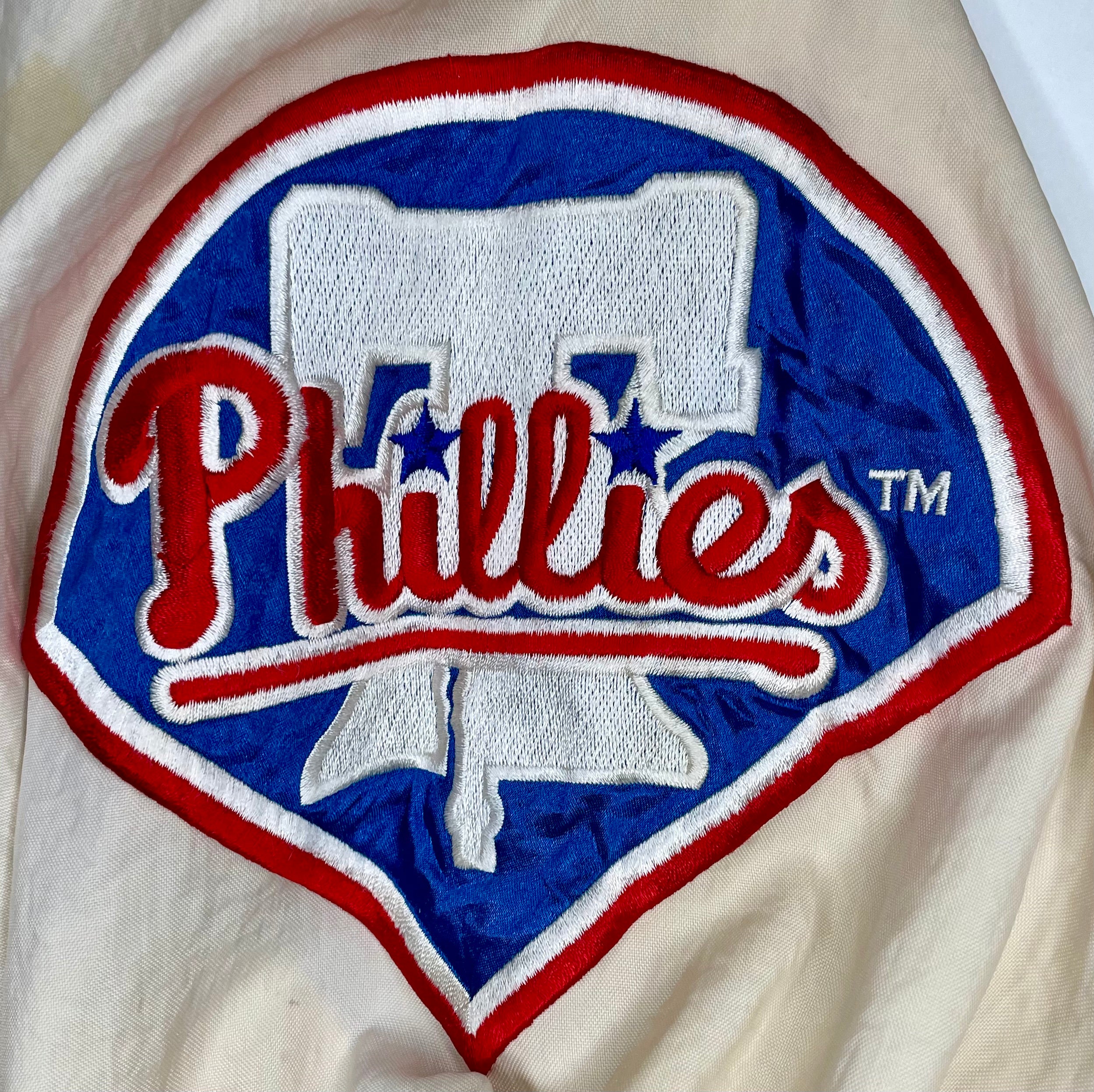 Starter Vintage Philadelphia Phillies Windbreaker Rot/Creme Größe XL