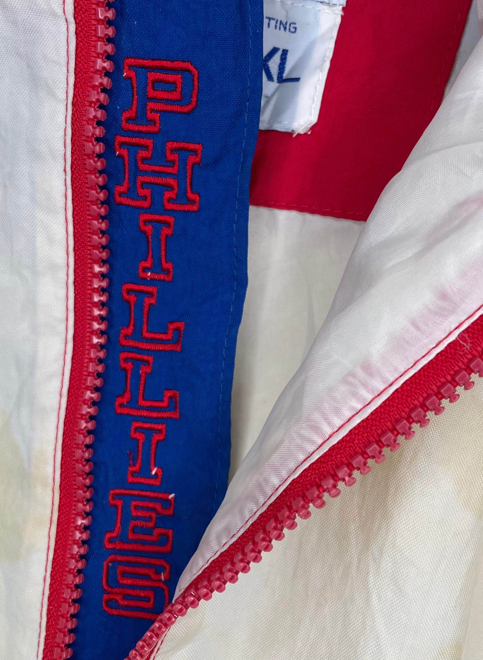 Starter Vintage Philadelphia Phillies Windbreaker Rot/Creme Größe XL