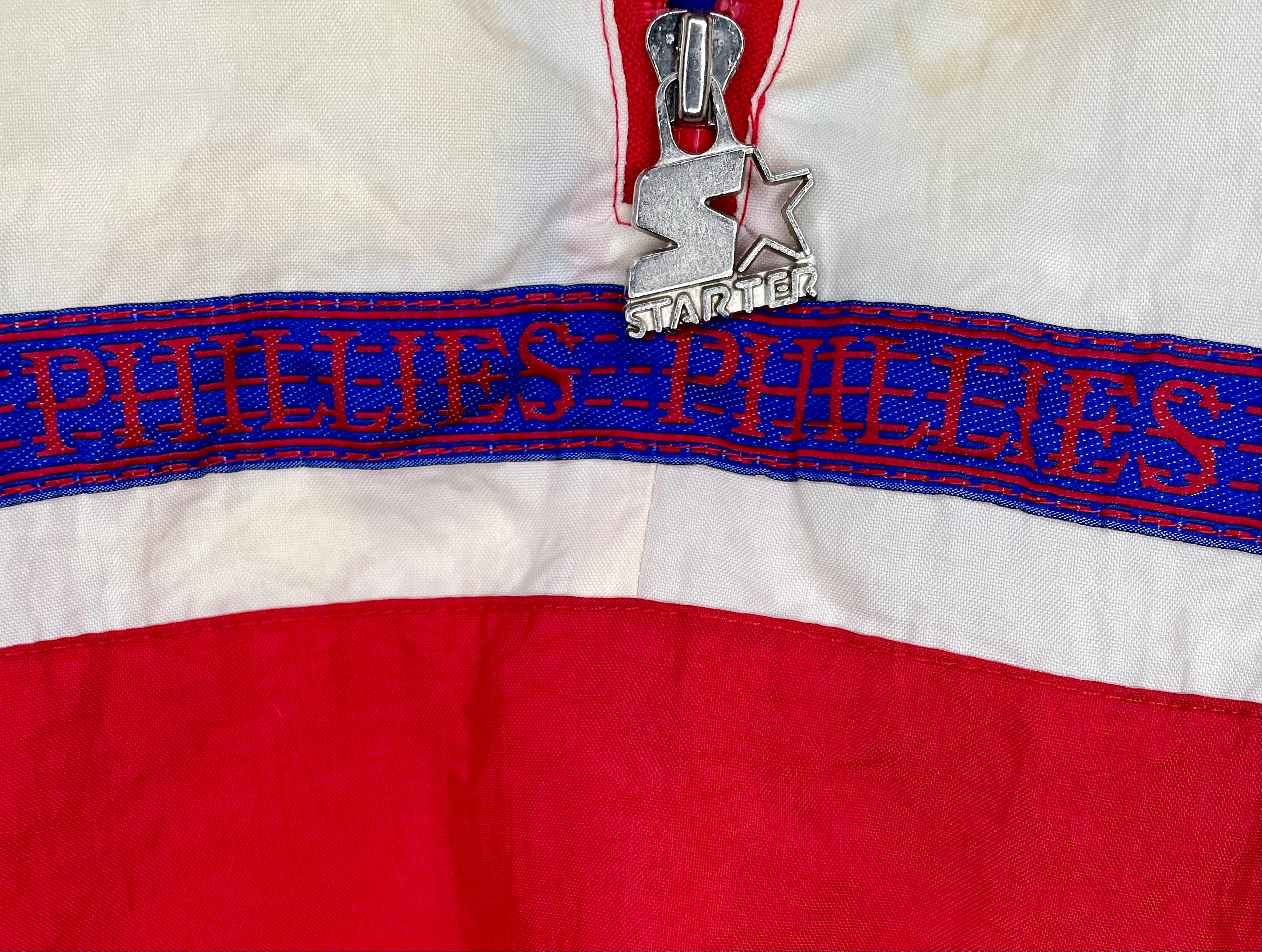 Starter Vintage Philadelphia Phillies Windbreaker Rot/Creme Größe XL