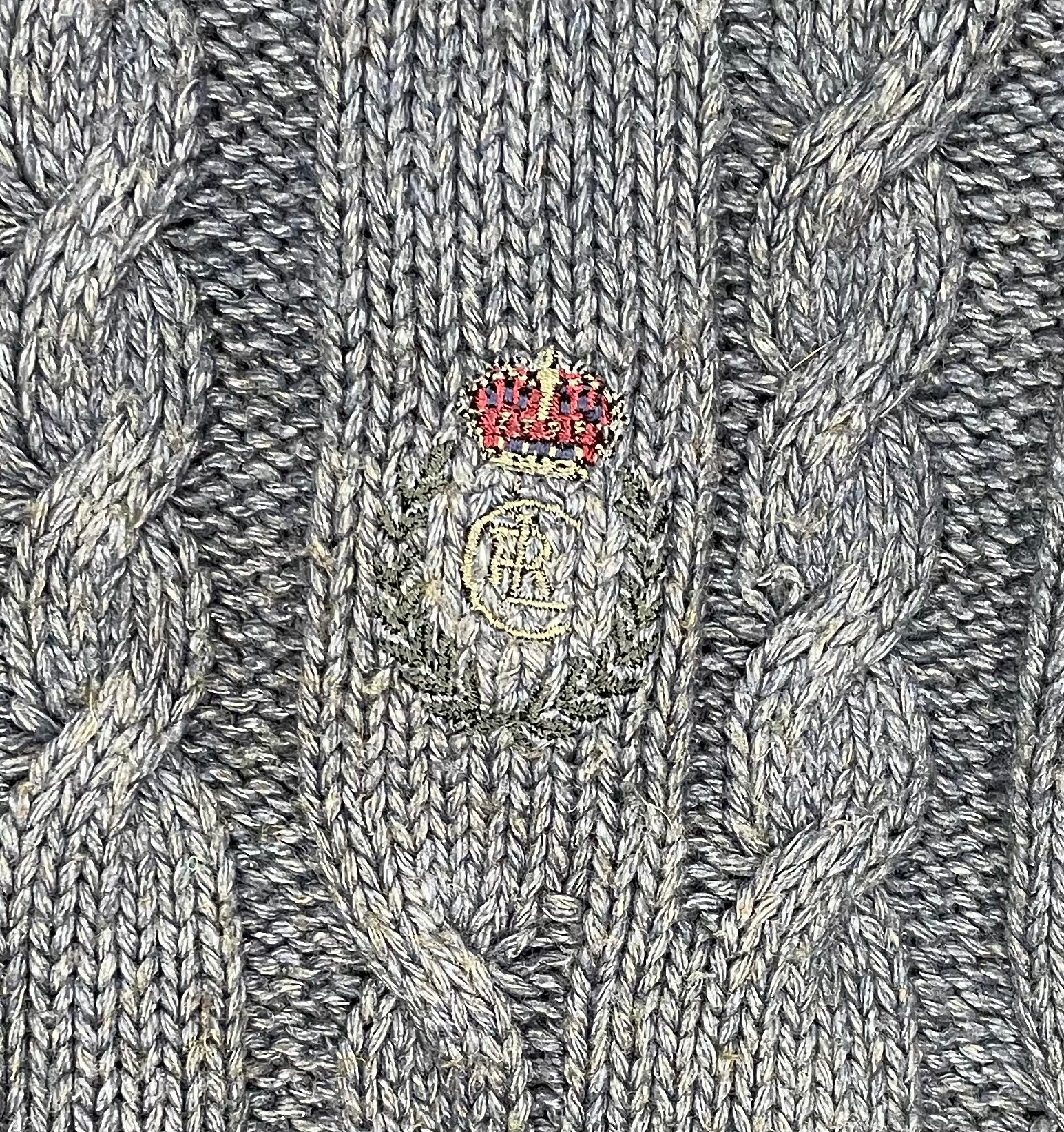 Chaps Vintage Knit Pullover Blau Größe L