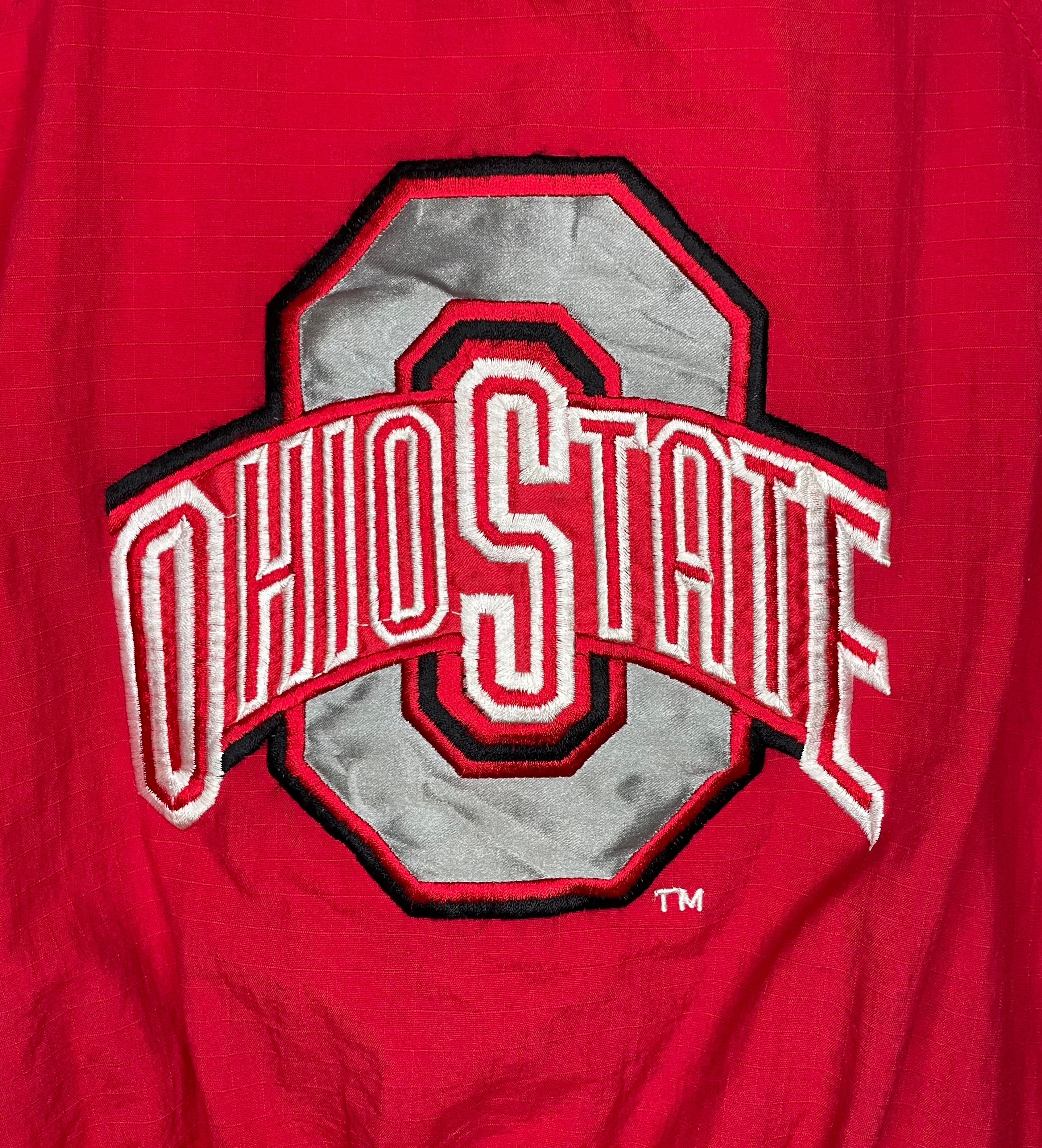 Vintage Starter Ohio State Buckeyes Windbreaker Rot Größe XL