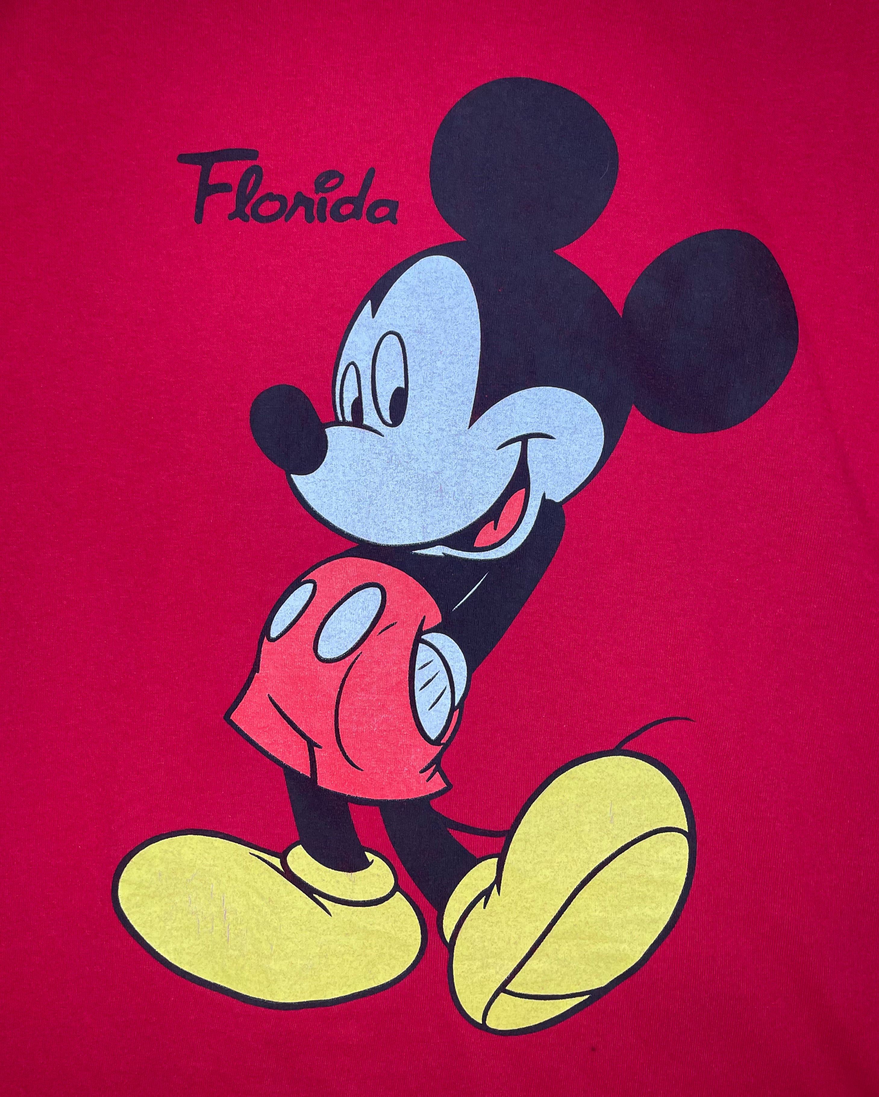 Vintage Disney Mickey Mouse T-Shirt Rot Größe XL