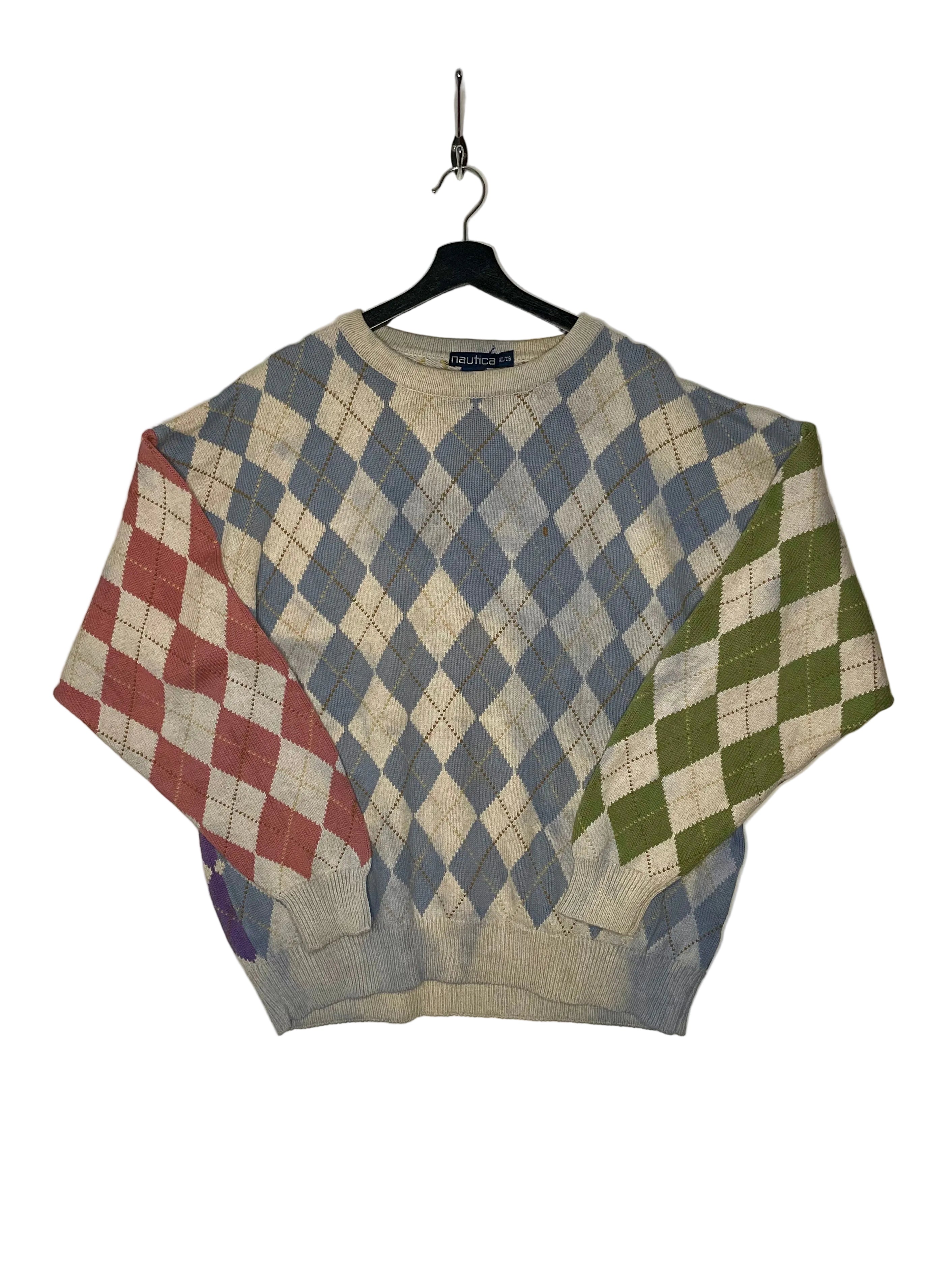 Nautica Vintage Knit Pullover Bunt Größe XL