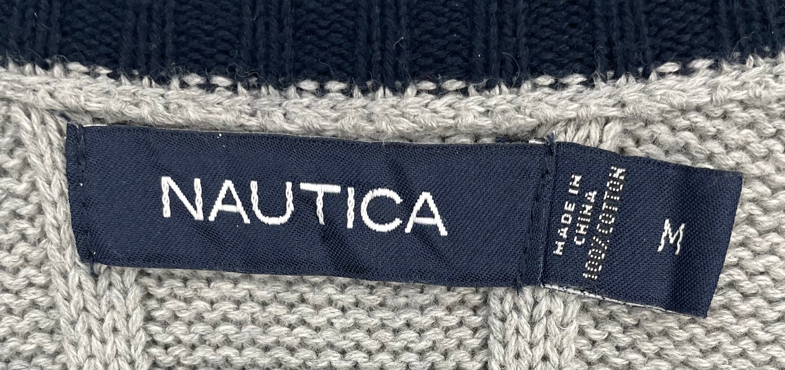 Nautica Vintage Knit Pullover Grau Größe M