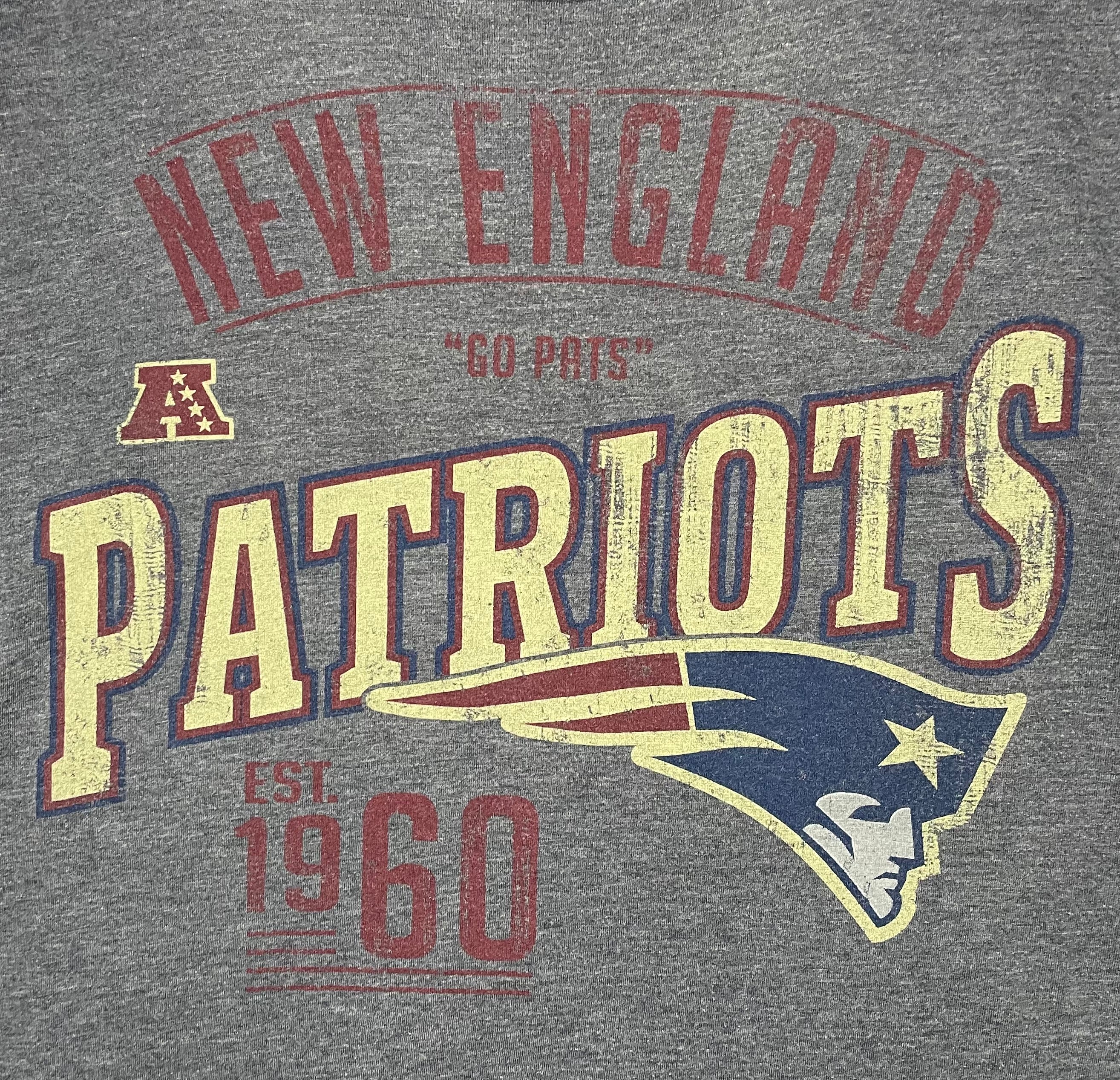 NFL Vintage New England Patriots T-Shirt Grau Größe M