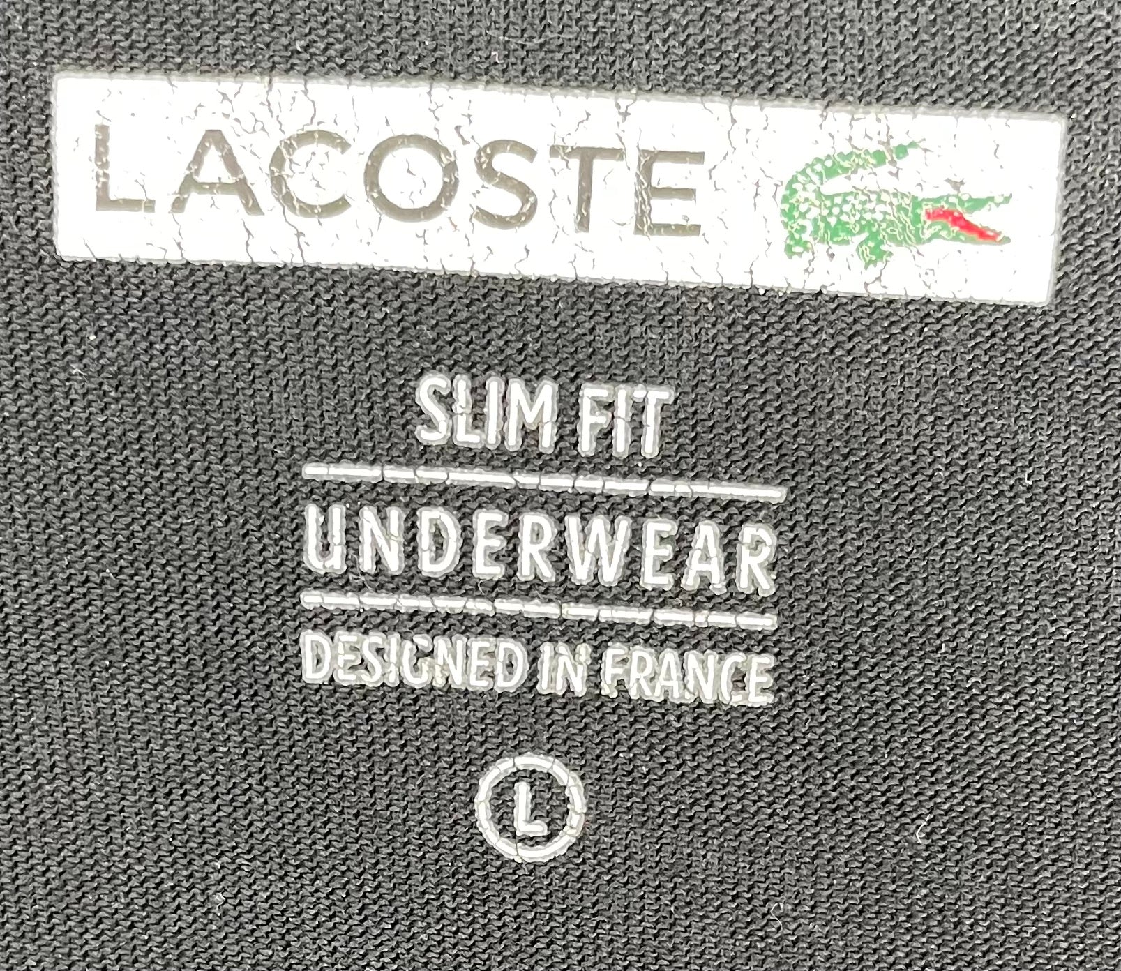 Lacoste V-Neck T-Shirt Schwarz Größe L