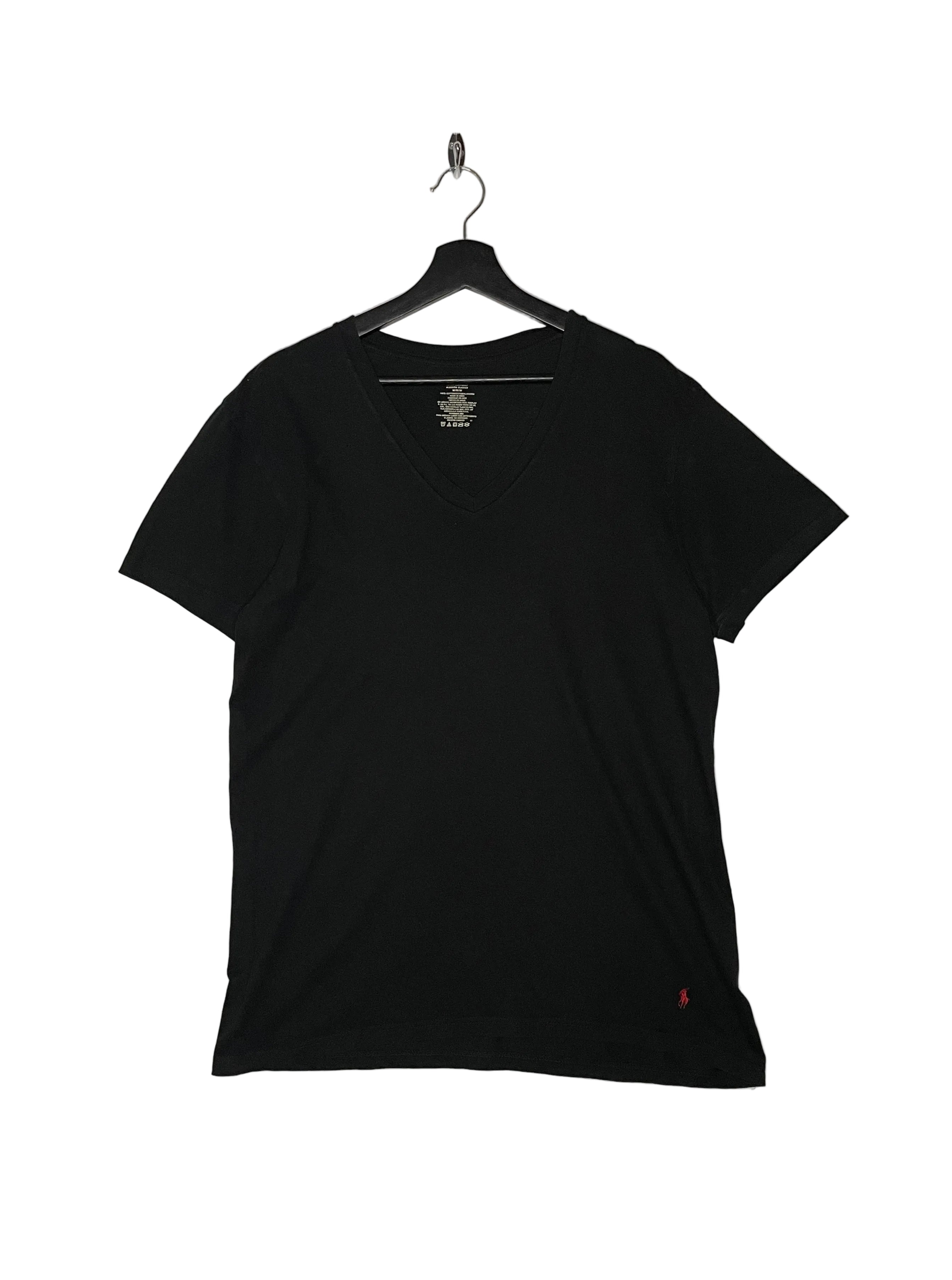 Ralph Lauren V-Neck T-Shirt Schwarz Größe M