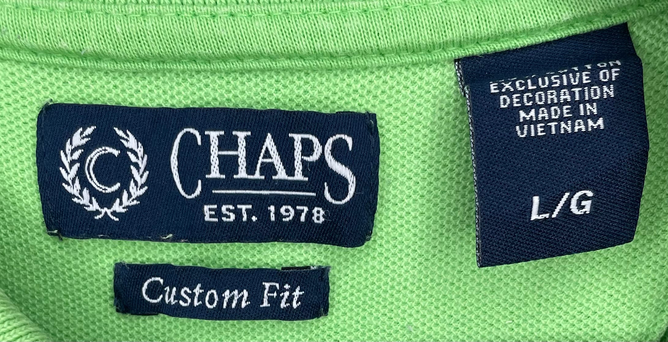 Chaps Vintage Poloshirt Grün Größe L